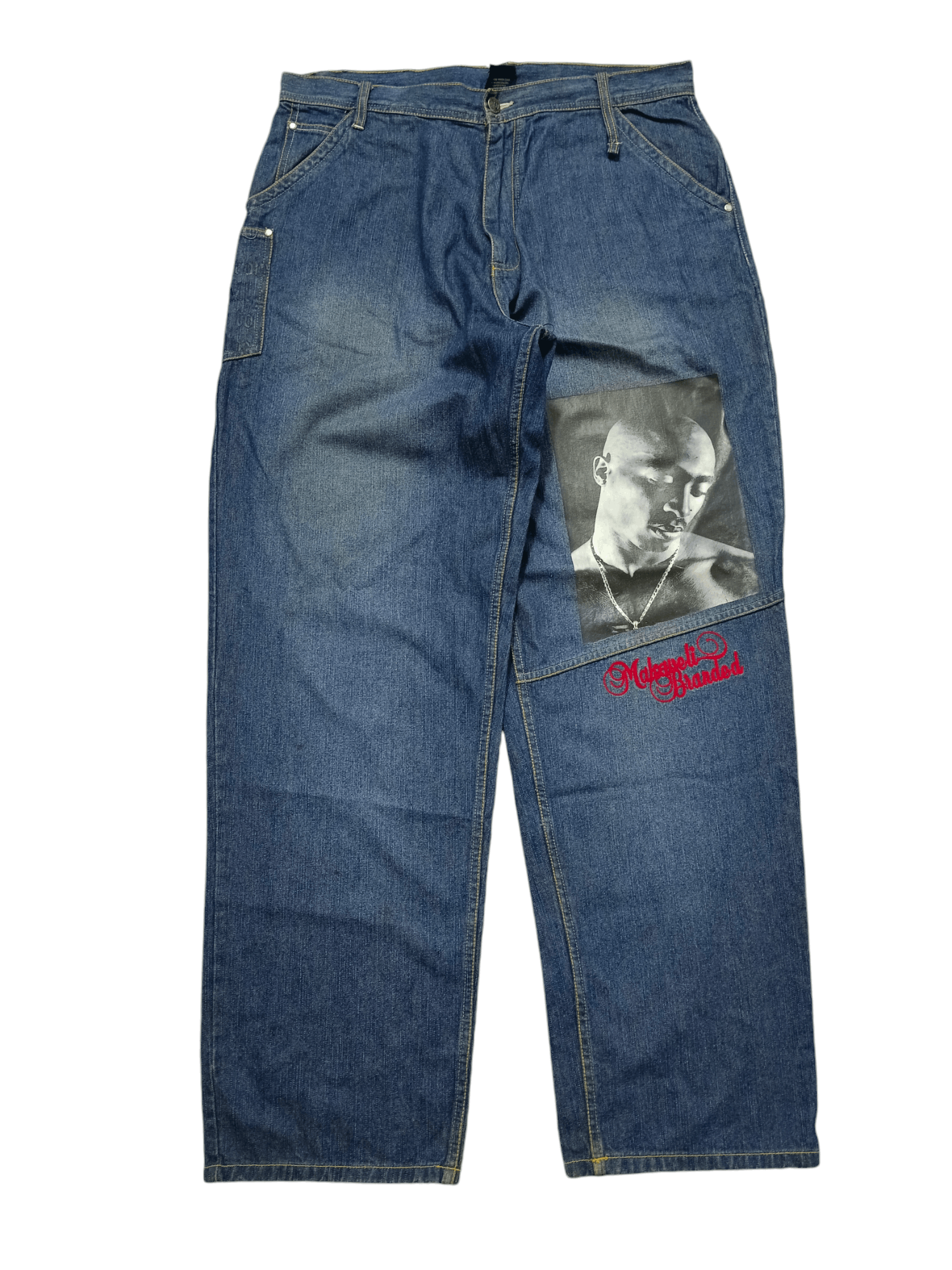 Makaveli AMERICAN ICON RAPPER TUPAC DENIM PANTS Size US 38 / EU 54 - 1 Thumbnail