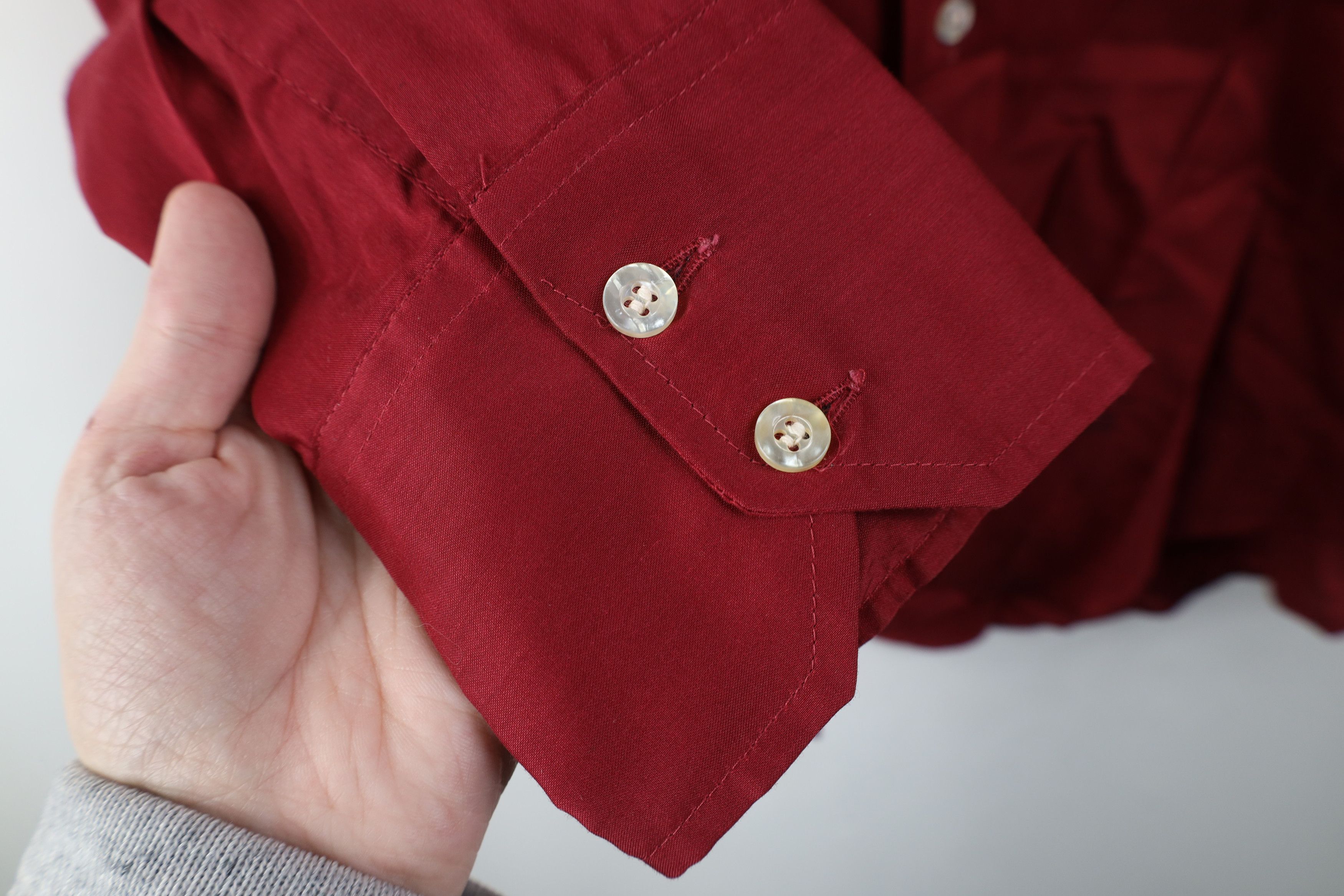 Vintage Vintage 60s 70s Streetwear Collar Button Shirt Red USA Size US M / EU 48-50 / 2 - 11 Thumbnail