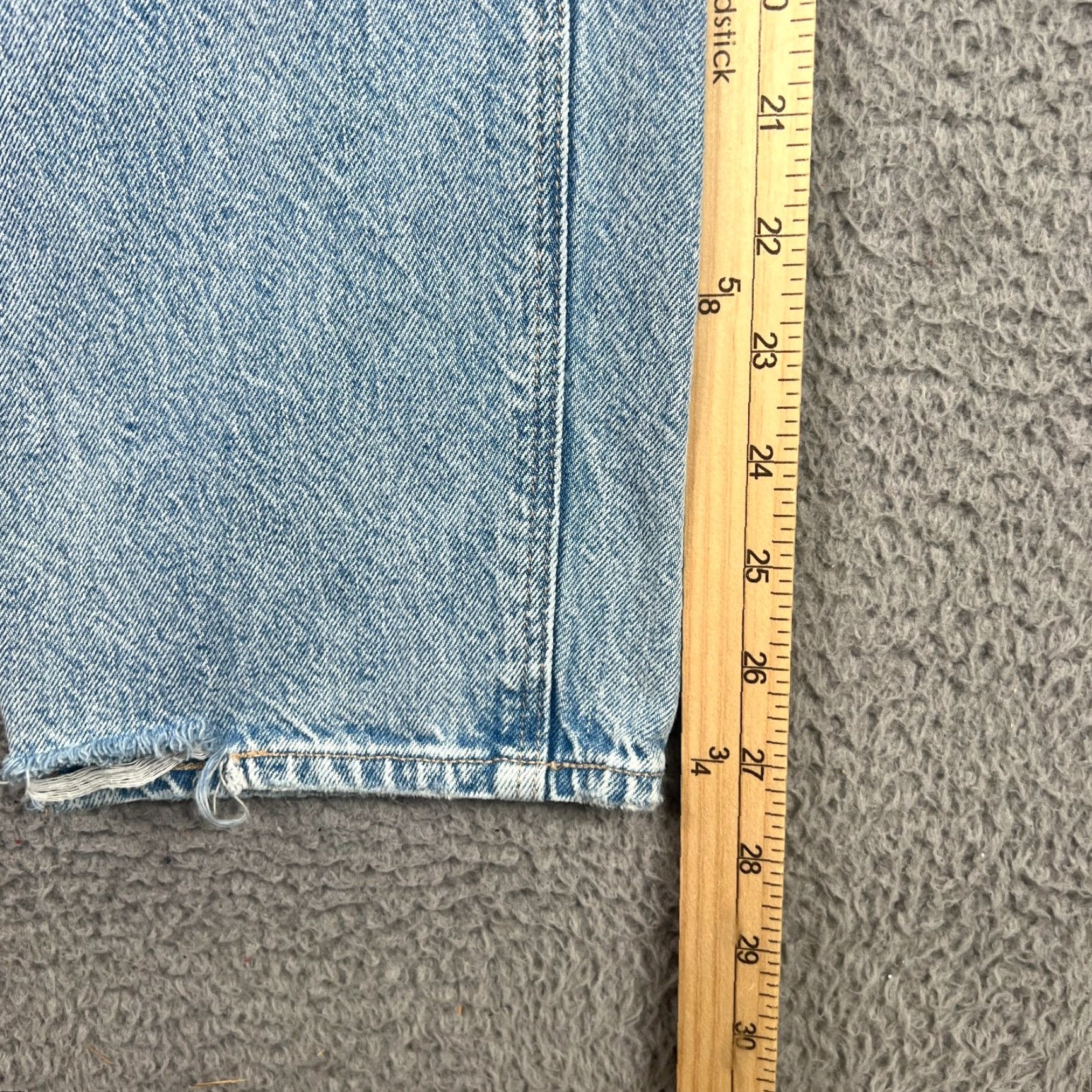 American Eagle Outfitters American Eagle Jeans Womens 2 90s Boyfriend Distressed Mid Rise Light Wash Blue 28 in Regular 5-Pocket Design Denim Cotton Blend Zip Belt Loops Size 26" / US 2 / IT 38 - 2 Thumbnail