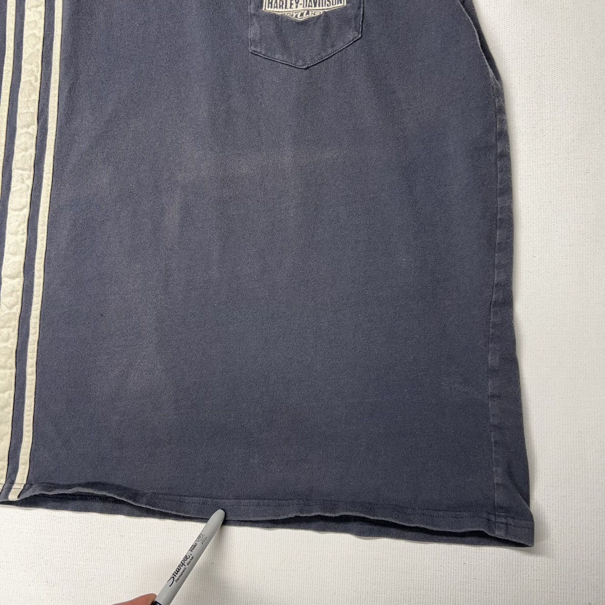 Harley Davidson Harley Davidson Tee Shirt Blue Sleeveless Logo Motorcycle Size US XL / EU 56 / 4 - 9 Thumbnail