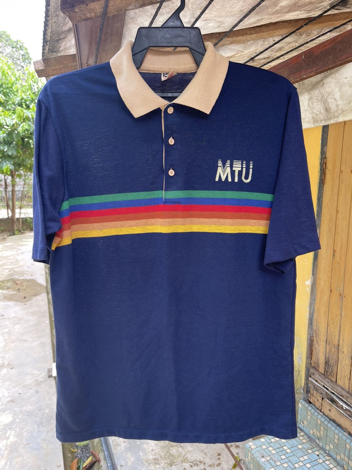 Rainbow × Vintage Rainbow Stripe Polo 2 pcs Size US XL / EU 56 / 4 - 1 Thumbnail