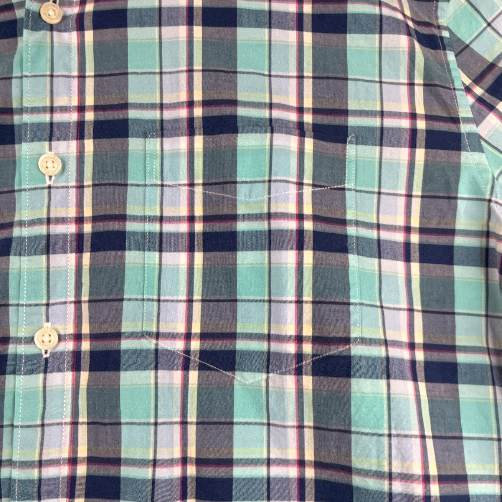 American Eagle Outfitters American Eagle Outfitters Button-Up Shirt Mens XLT Plaid Navy Teal Long Sleeve Size US XL / EU 56 / 4 - 3 Thumbnail