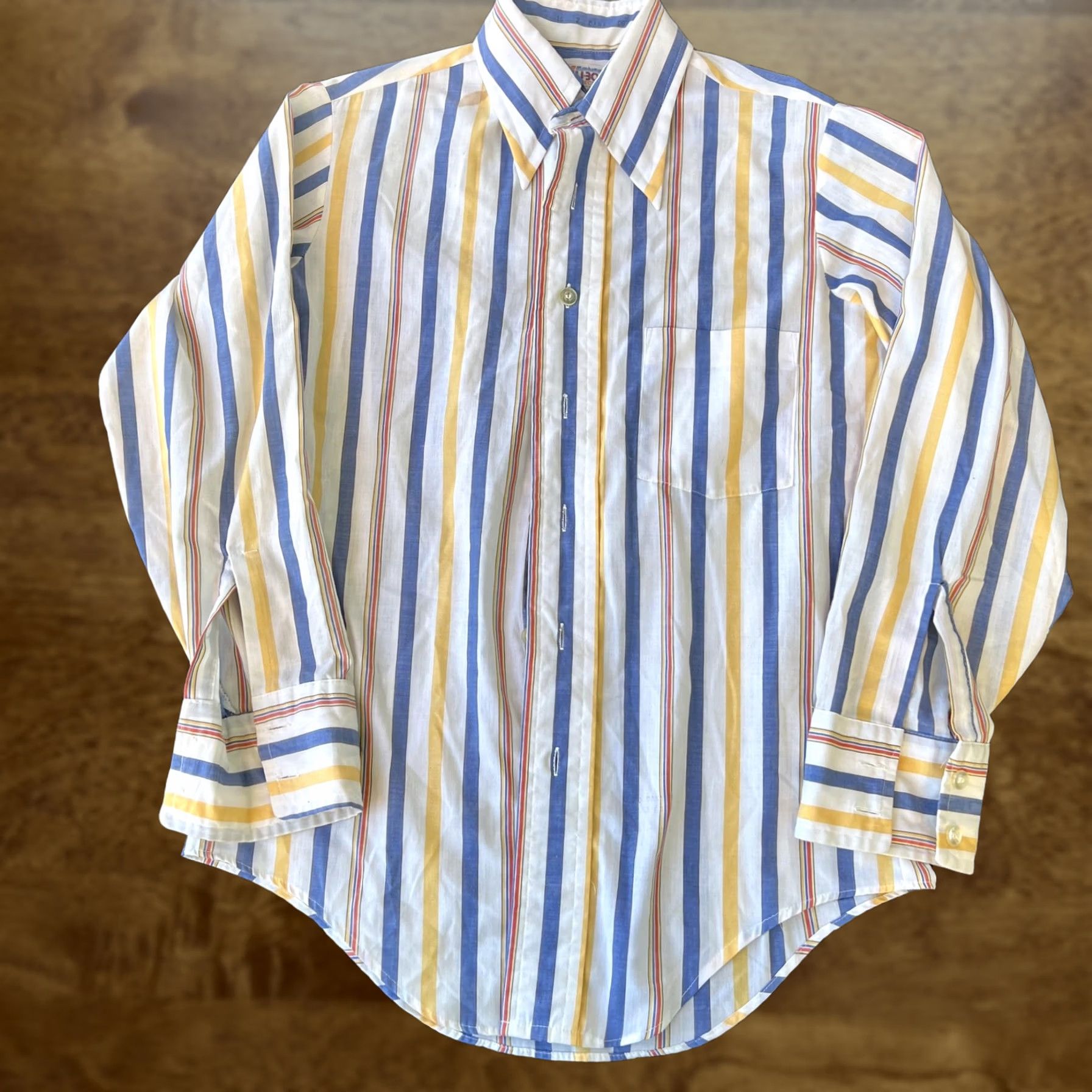 Vintage VINTAGE Manhattan Shirt Mens Medium Striped Button Down U-30 Collection 70s Size US M / EU 48-50 / 2 - 1 Thumbnail
