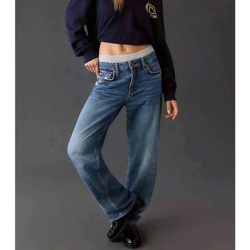 image of Rag Bone Rag & Bone Baggy Dre Low Rise Boyfriend Jean in Blake, Women's (Size 26)