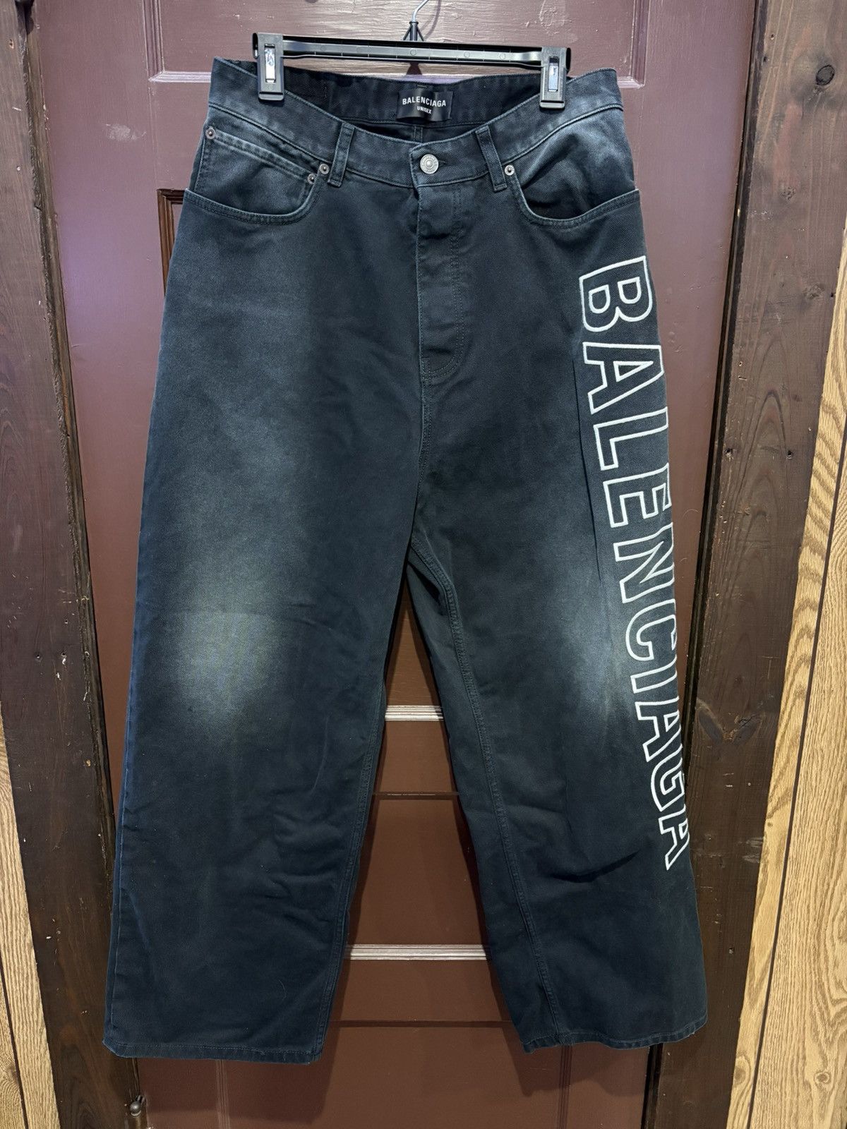 Balenciaga [S] Balenciaga SS24 Outline Baggy Jeans Size US 31 - 1 Thumbnail