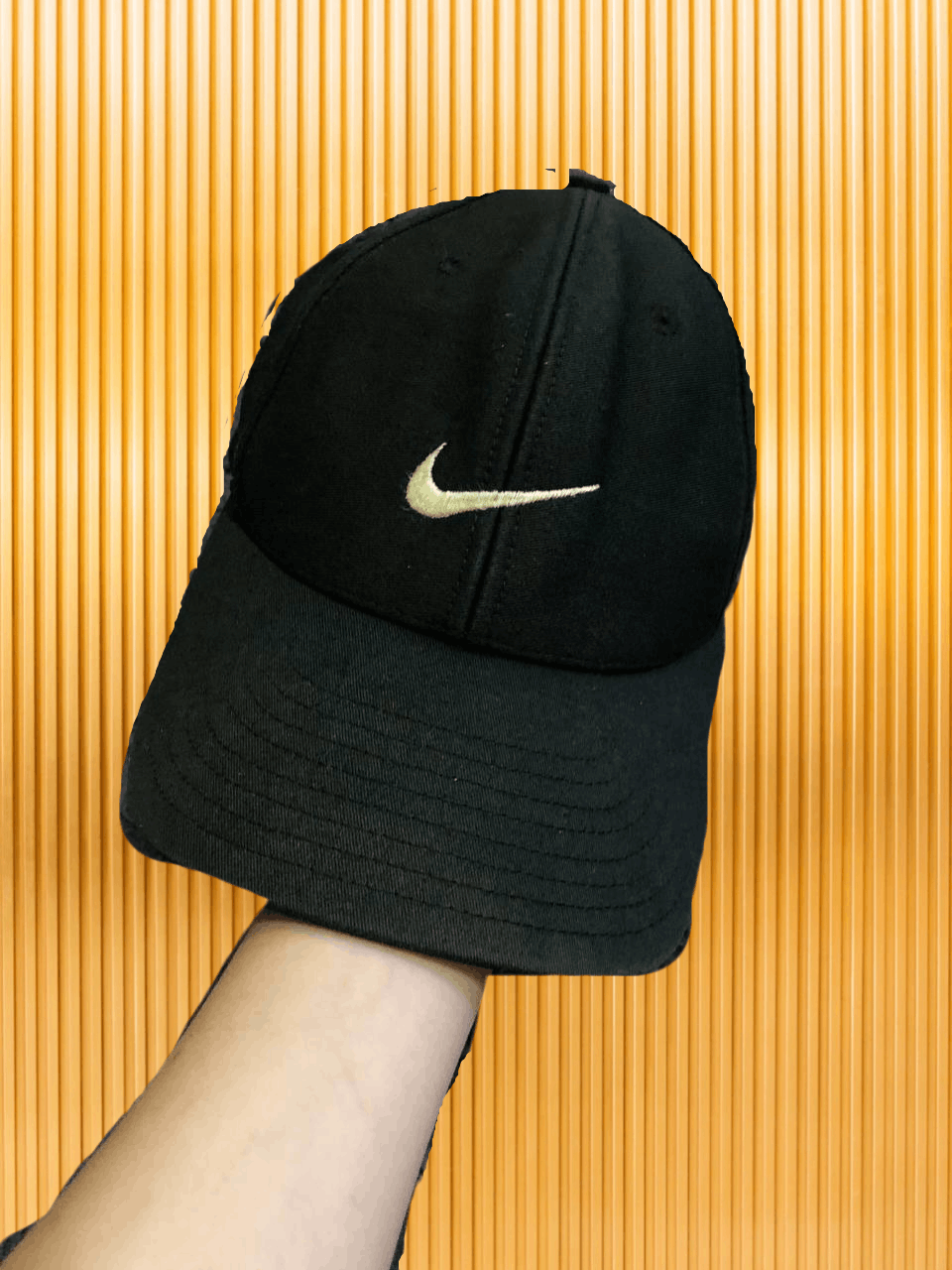 Nike black Cap Y2K Hats Nike Vintage streetwear big logo Size ONE SIZE - 1 Thumbnail