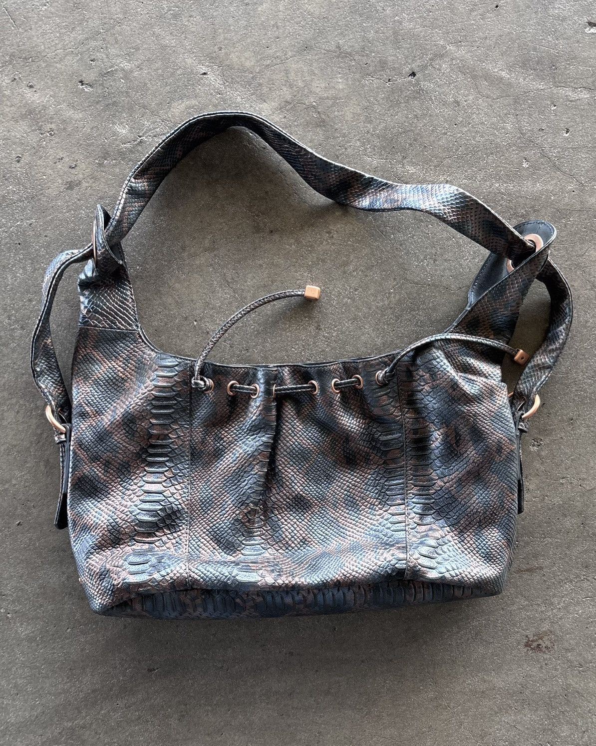 If Six Was Nine × Japanese Brand × Le Grande Bleu (L.G.B.) Charlie Lapson Vintage Crocodile Skin Style Bag Size ONE SIZE - 1 Thumbnail
