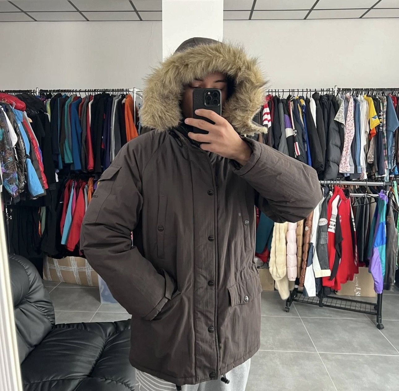 Carhartt Vintage Carhartt Anchorage Nylon Parka Jacket Hooded Brown Size US S / EU 44-46 / 1 - 3 Thumbnail