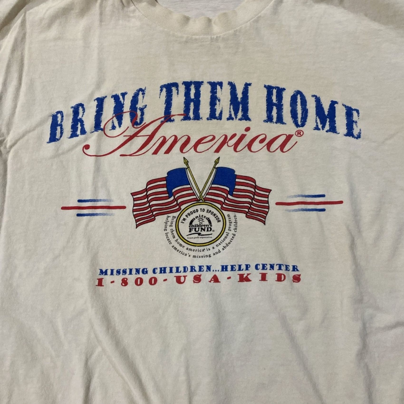 Paradise VINTAGE 80s 90s Missing Abducted Children Bring Them Home America True Crime Tee Paradise T-Shirt L White Mens Size US L / EU 52-54 / 3 - 2 Thumbnail