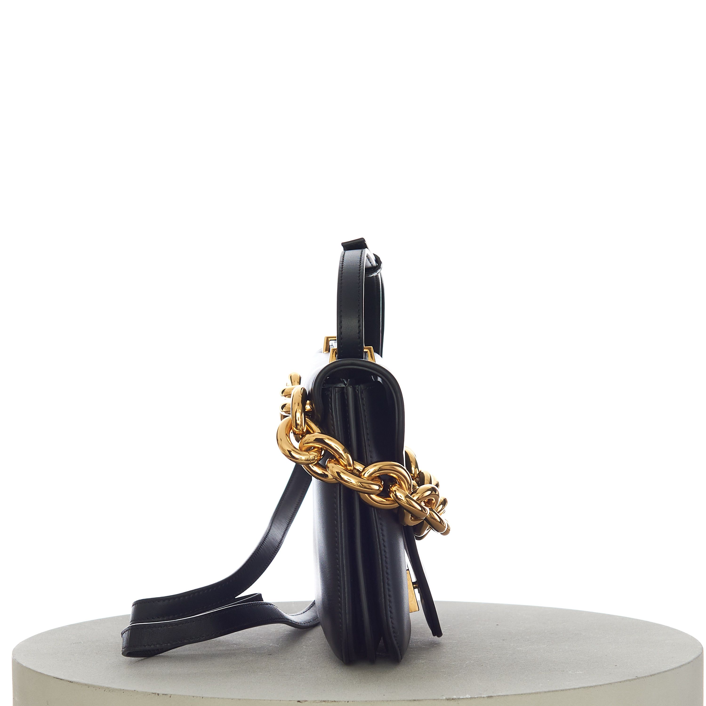 Bottega Veneta MOUNT Small Envelope Chain Bag In Black Leather Size ONE SIZE - 7 Thumbnail