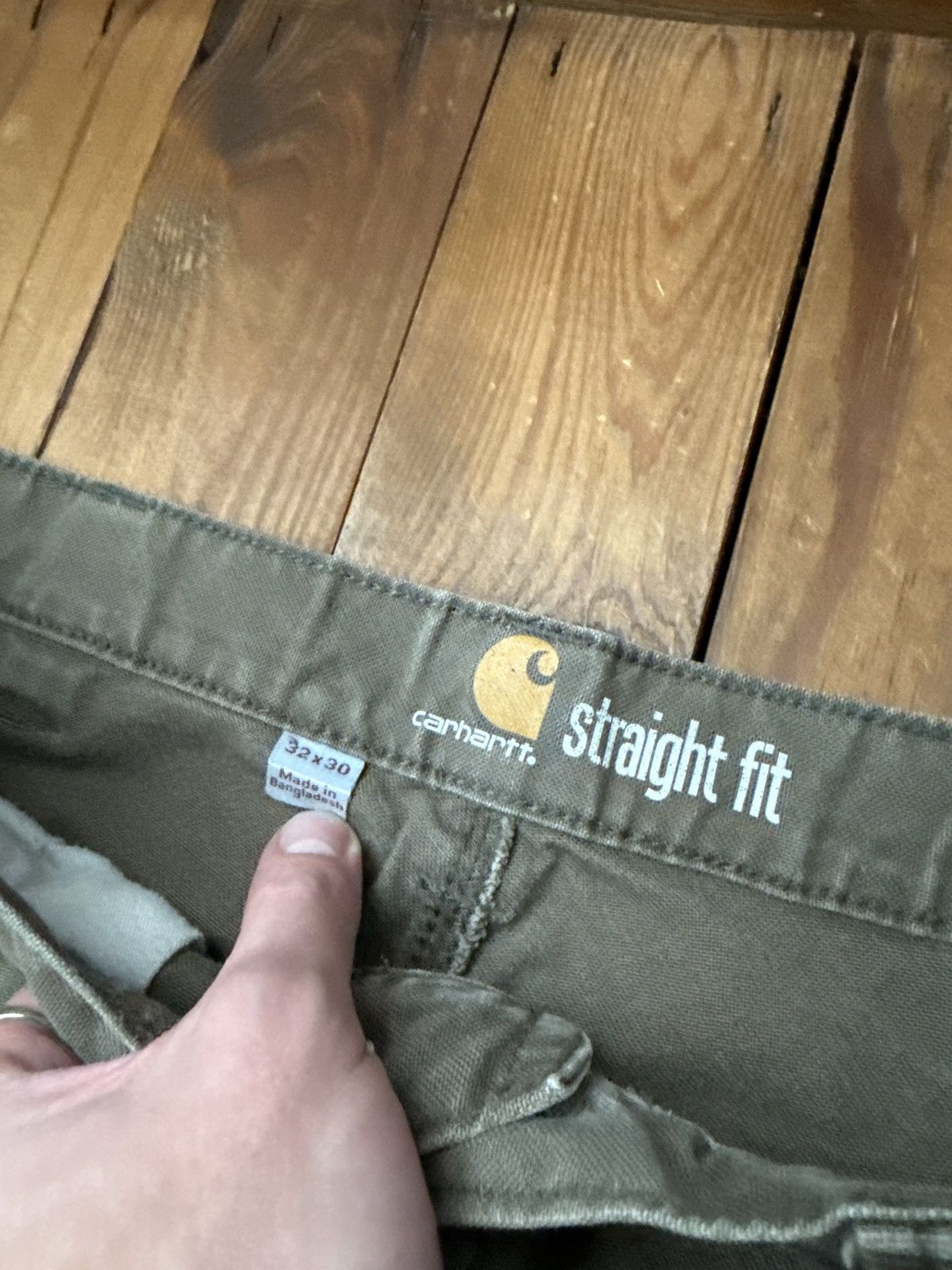 Carhartt × Vintage Vintage Carhartt Green Double Knee Carpenter Pants Size US 32 / EU 48 - 2 Thumbnail