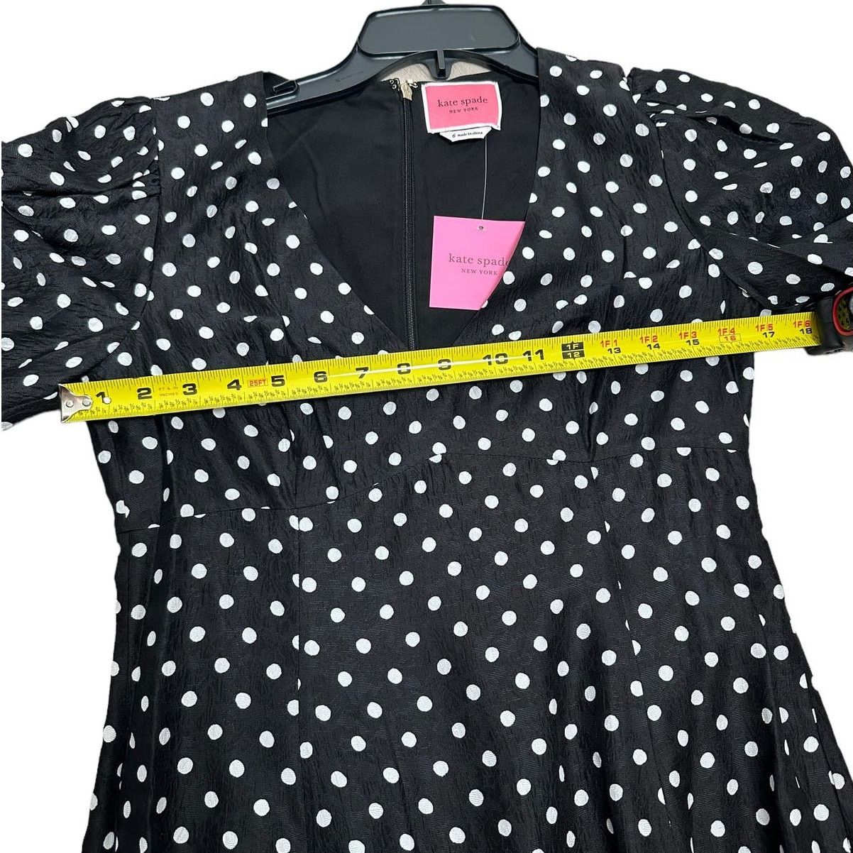 Kate Spade Kate Spade Harmony Dot Cloqué mainline Dress 6 Black Size M / US 6-8 / IT 42-44 - 7 Thumbnail