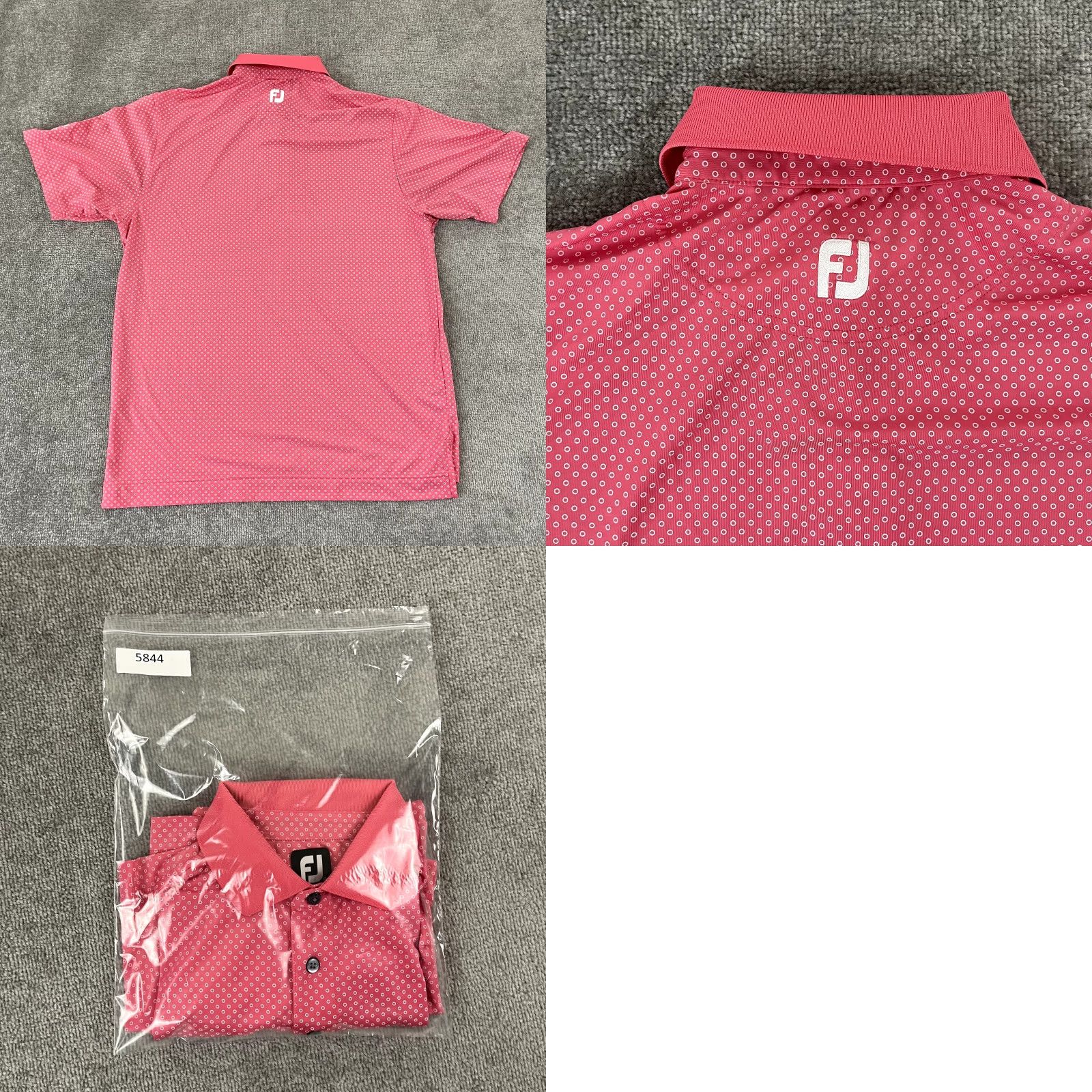 Footjoy FootJoy Polo Mens M Pink White Circles Performance Golf Heidelberg Germany Polo Shirt Men Pink Circles FootJoy Size US M / EU 48-50 / 2 - 8 Thumbnail