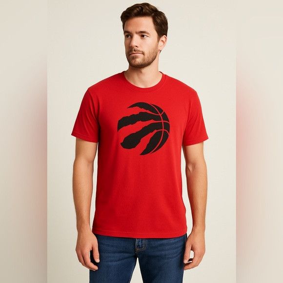 NBA Toronto Raptors Red Logo Graphic T-Shirt Men’s XL Size US XL / EU 56 / 4 - 1 Thumbnail