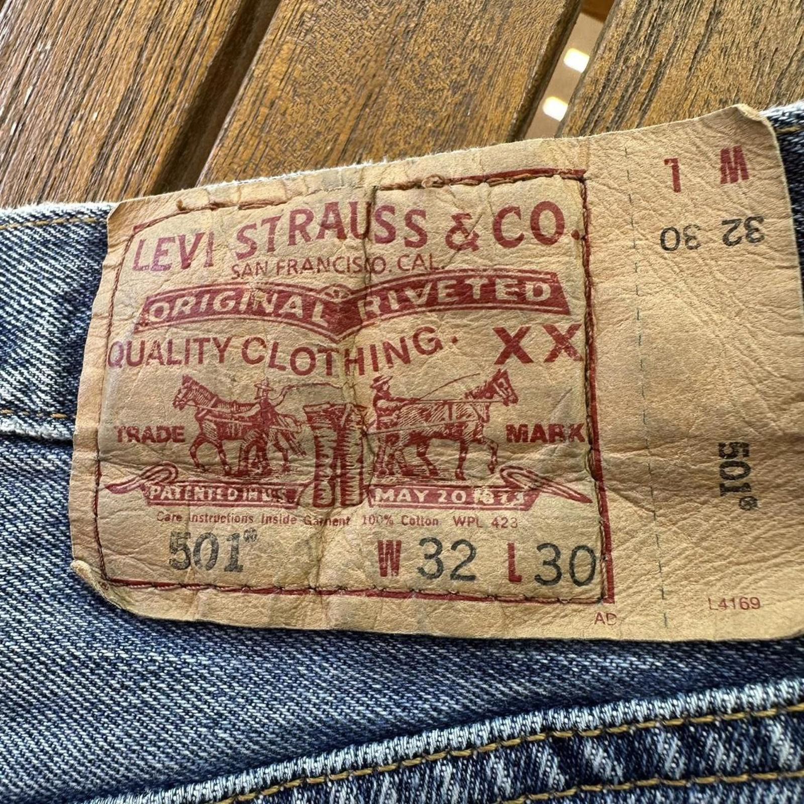 Levi's Levi's Men's 501 straight leg 32x30 Size US 32 / EU 48 - 3 Thumbnail