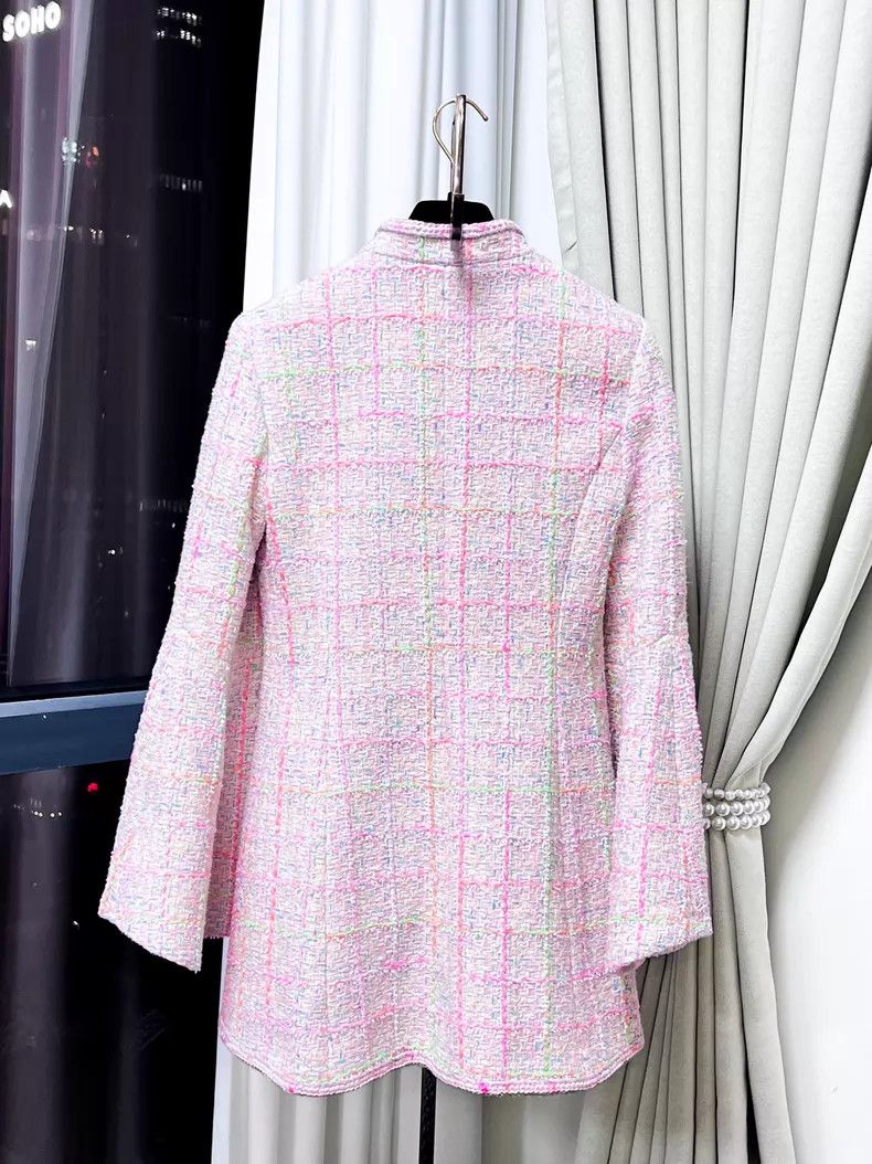 Chanel Chanel Plaid flared sleeve tweed princess coat Size XS / US 0-2 / IT 36-38 - 3 Thumbnail