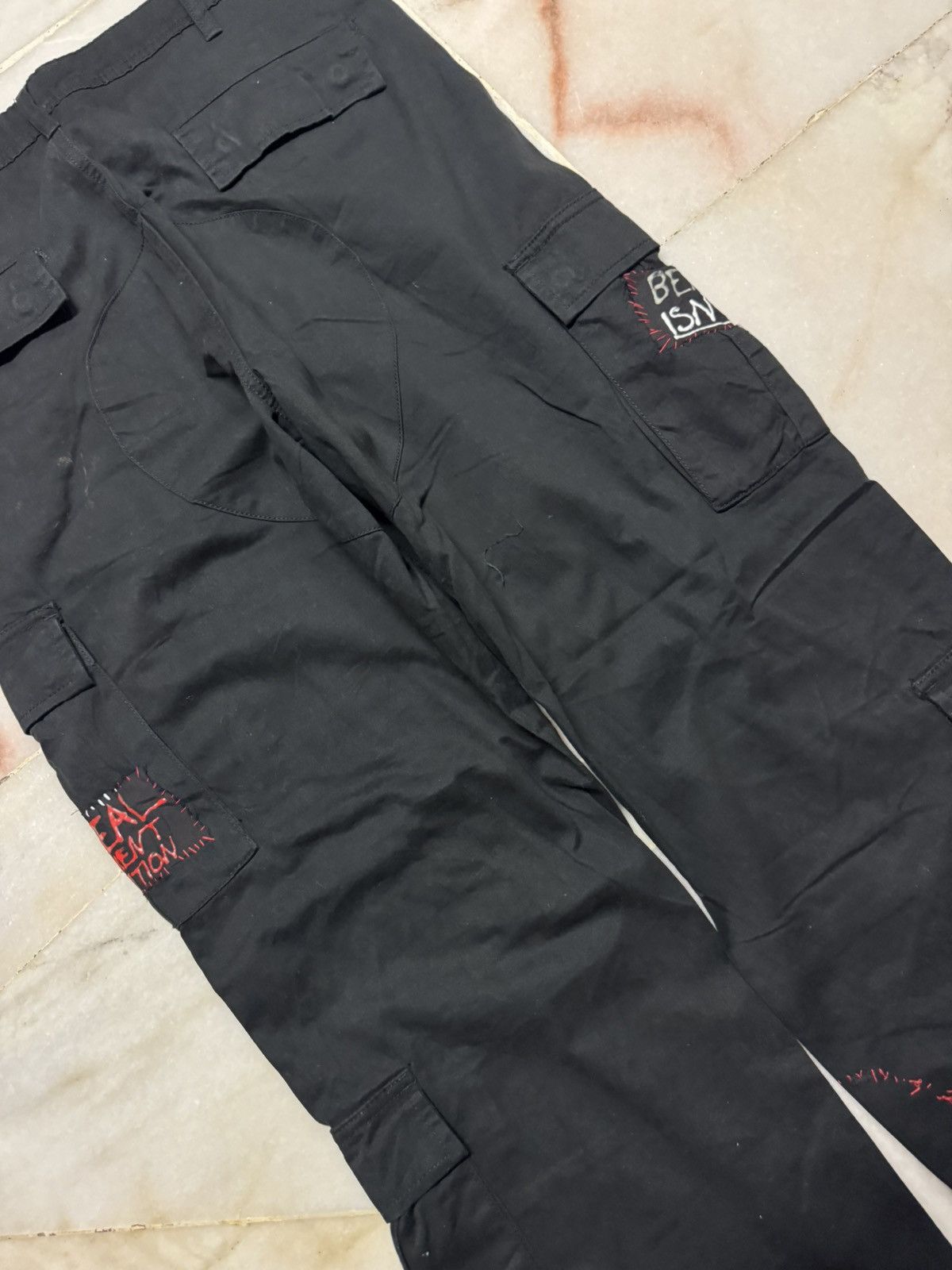 20471120 💥RARE💥NO BOUNDARIES PUNK POEM BONDAGE PARACHUTE CARGO TRAVIS Size US 33 - 15 Thumbnail