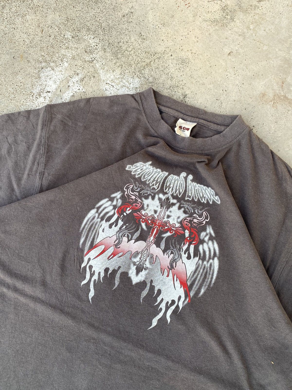 If Six Was Nine 2000s archive Wings Flame Cross Shirt Size US M / EU 48-50 / 2 - 2 Thumbnail