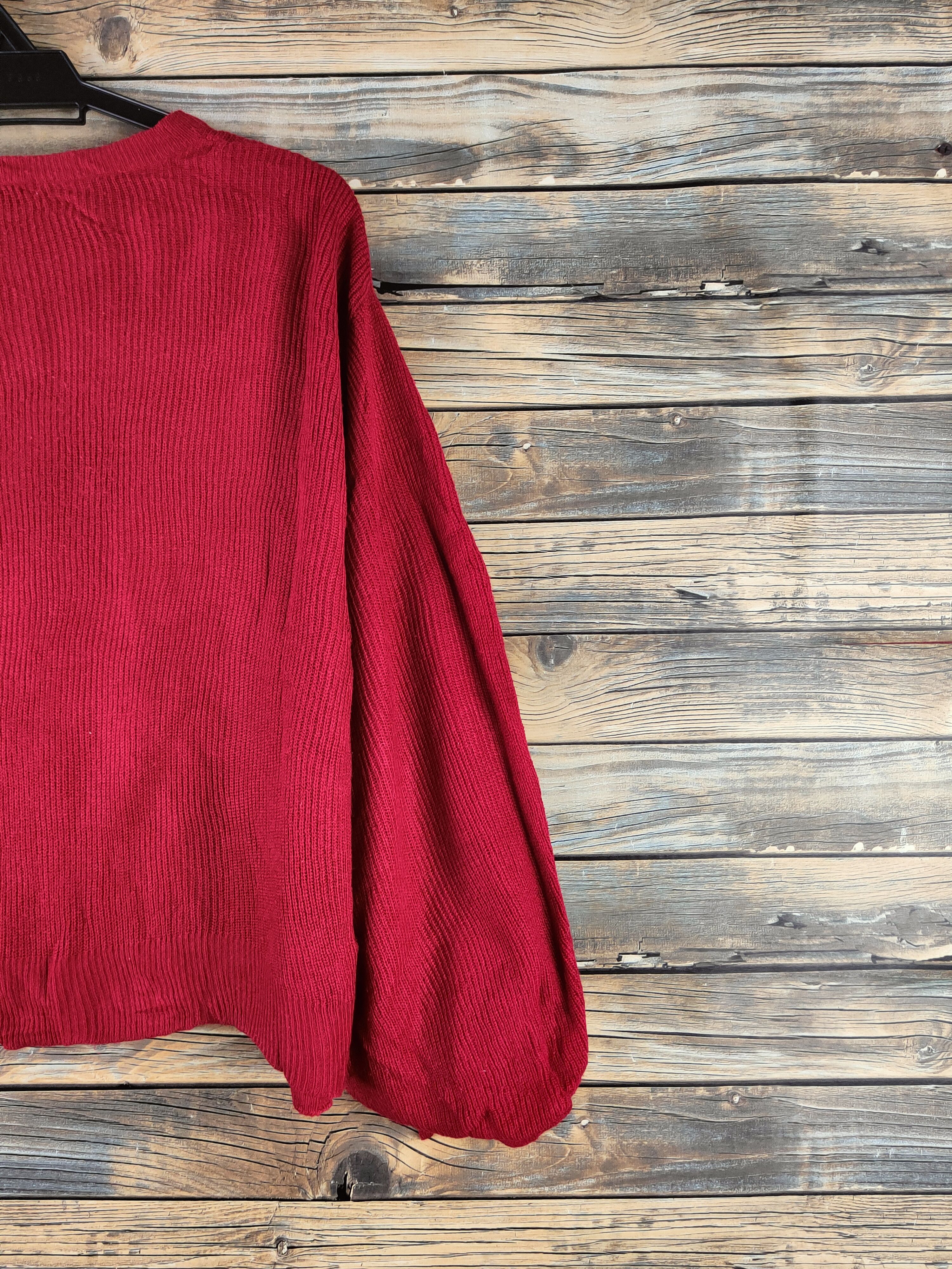 GU DL GU Red Knitwear Blouses #46-946 Size M / US 6-8 / IT 42-44 - 9 Thumbnail