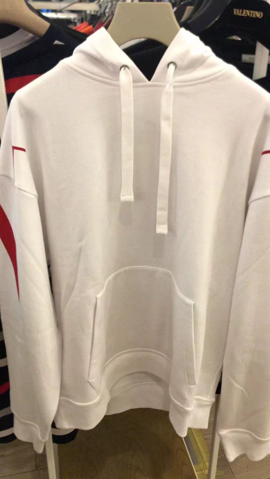 Valentino Valentino VLTN White Red Logo Hoodie Size US M / EU 48-50 / 2 - 1 Thumbnail