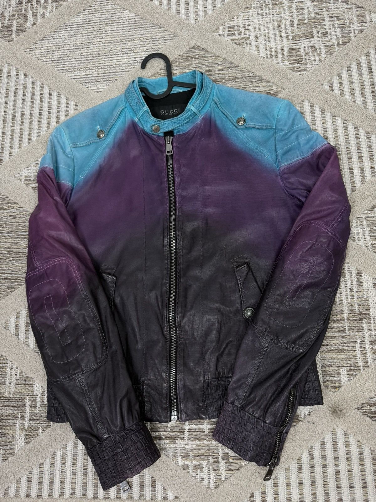 Gucci Gucci Gradient Leather Biker Jacket SS09 Frida Gianni Size US M / EU 48-50 / 2 - 8 Thumbnail