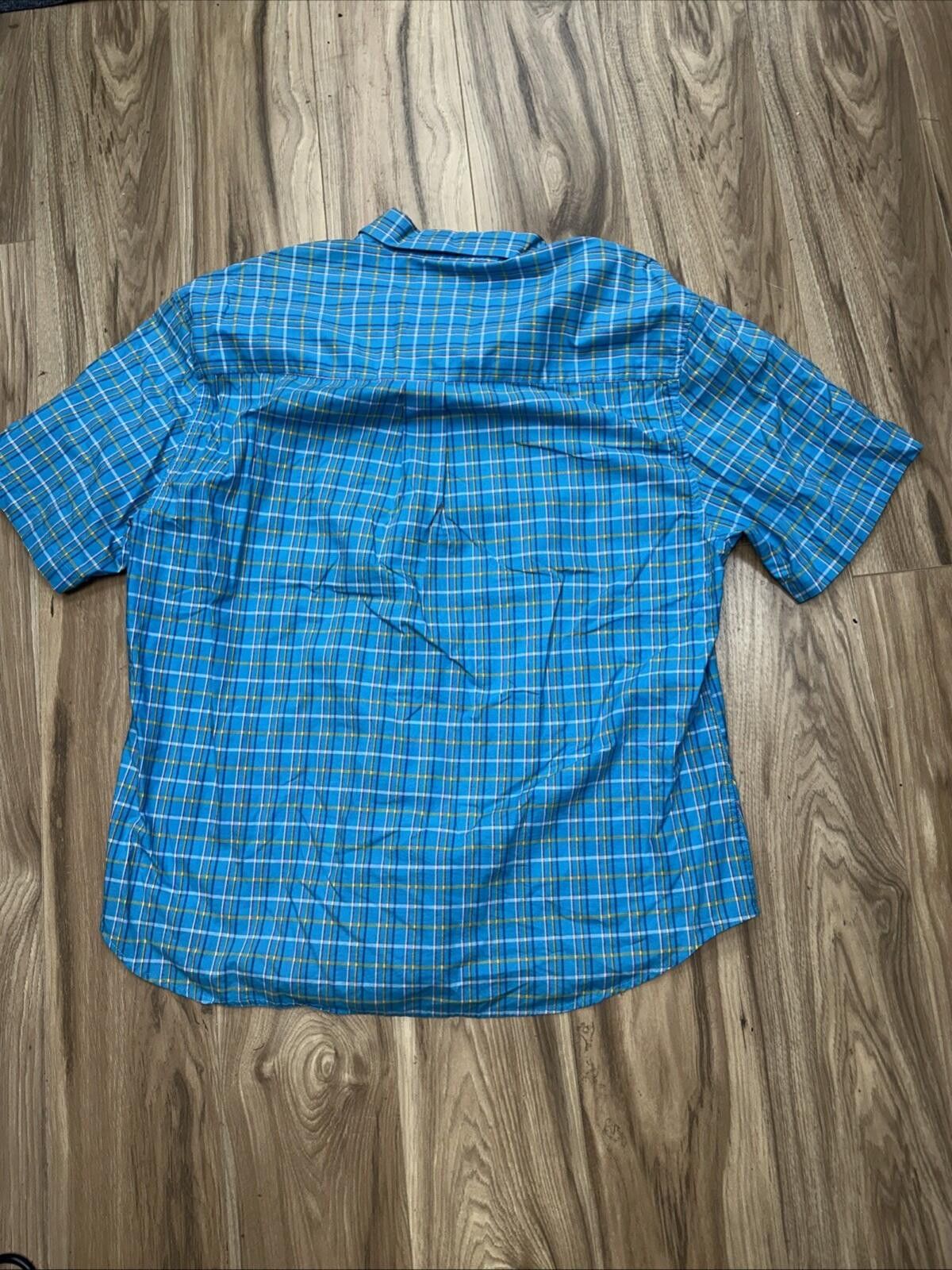 Haggar Haggar Forever New Blue Plaid Button Short Sleeve Shirt XL Size US XL / EU 56 / 4 - 9 Thumbnail