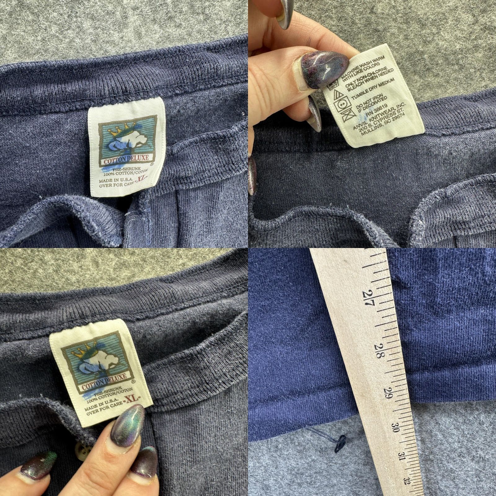 Vintage VINTAGE Cotton Deluxe Work Camp Shirt Mens XL Blue Henley 90s Group Workcamps USA N/A Mens Size US XL / EU 56 / 4 - 8 Thumbnail