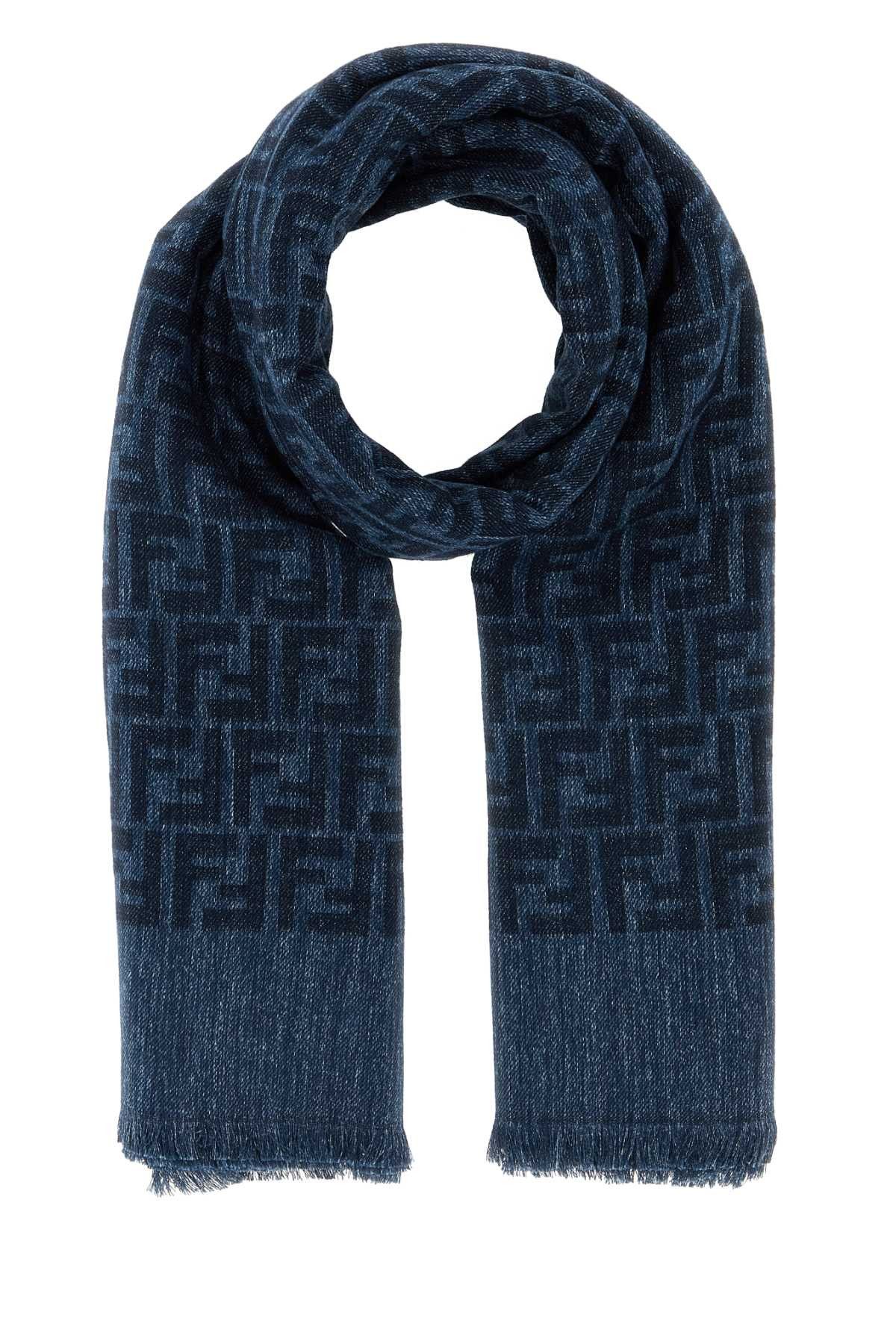 Fendi Embroidered Cotton Blend Scarf Size ONE SIZE - 1 Thumbnail