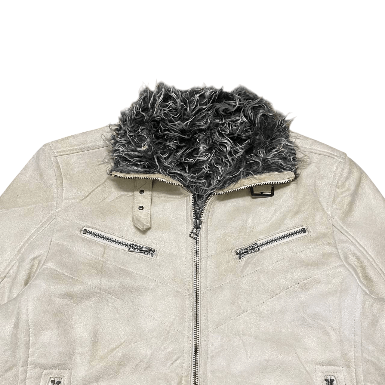 semanticdesign Crazy Fur Semantic Design Biker Jacket lgb ifsixwasnine Size US L / EU 52-54 / 3 - 2 Thumbnail
