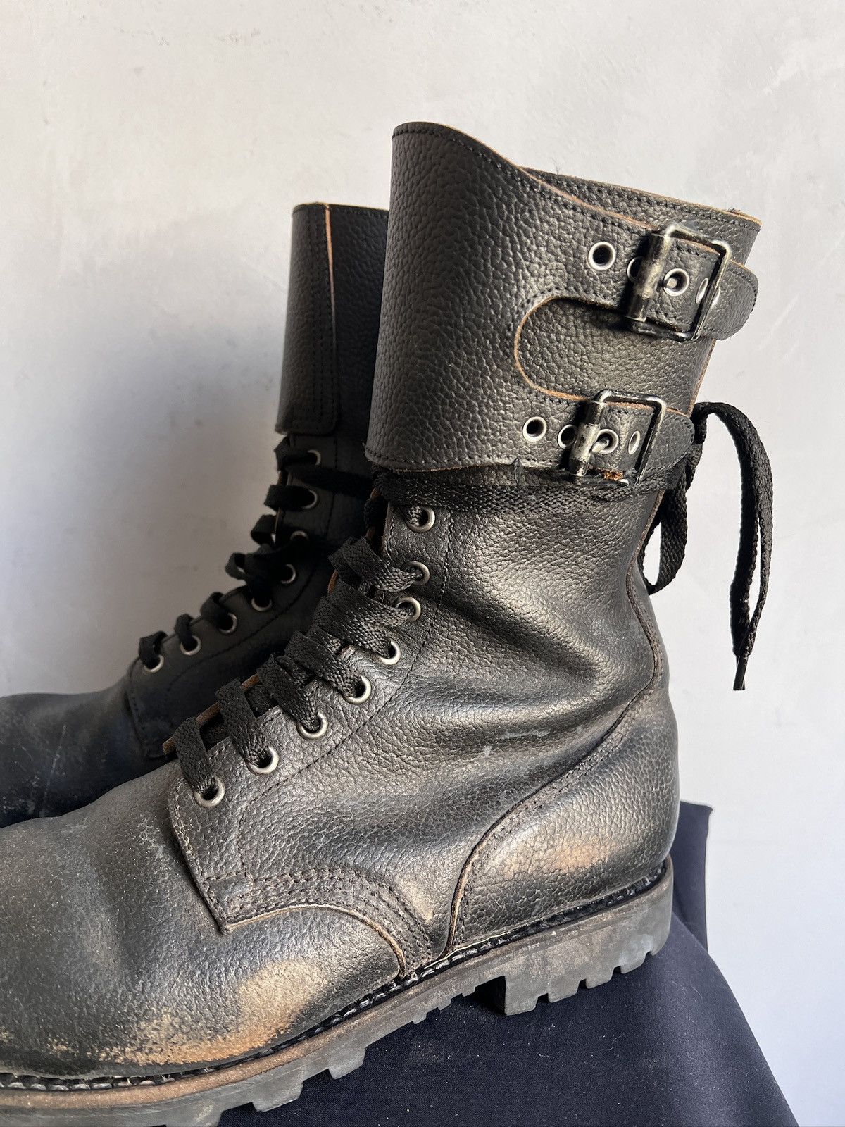 Undercover Military Combat Boots Leather Belted Hard Boot undercover Size US 11 / EU 44 - 5 Thumbnail