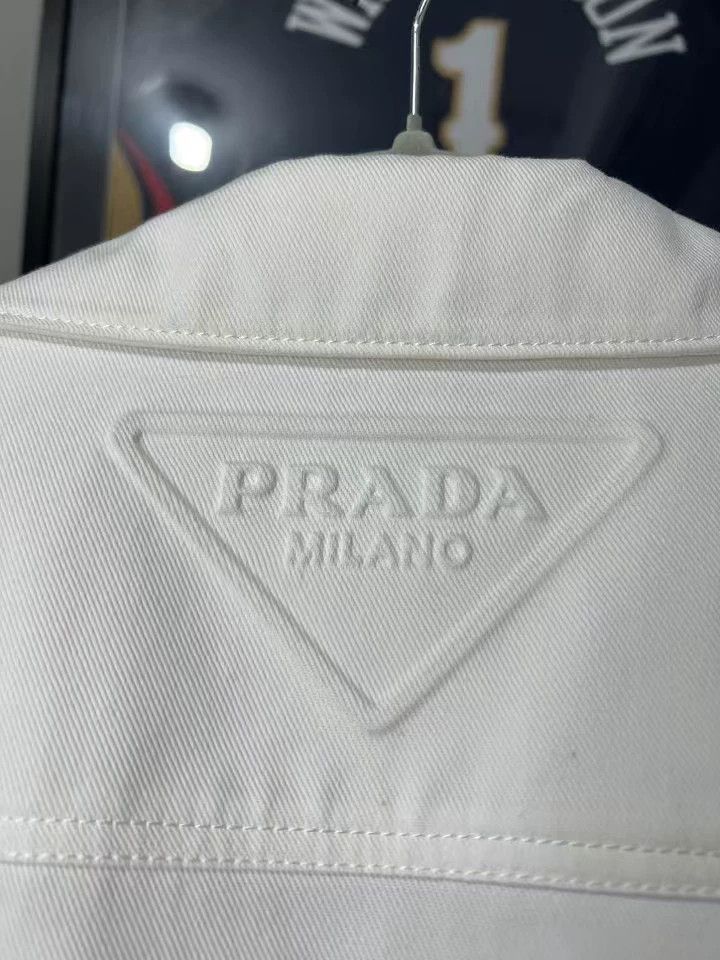 Prada Prada Denim triangle short-sleeved shirt 2501-Nextarrow Size US S / EU 44-46 / 1 - 3 Thumbnail