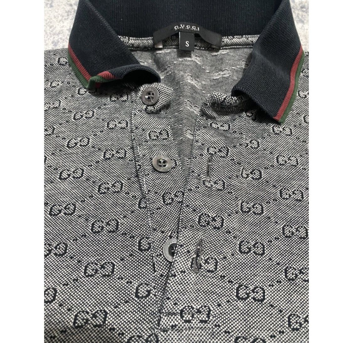 Gucci Vintage luxury gucci gg drip monogram polo shirt Size US S / EU 44-46 / 1 - 7 Thumbnail