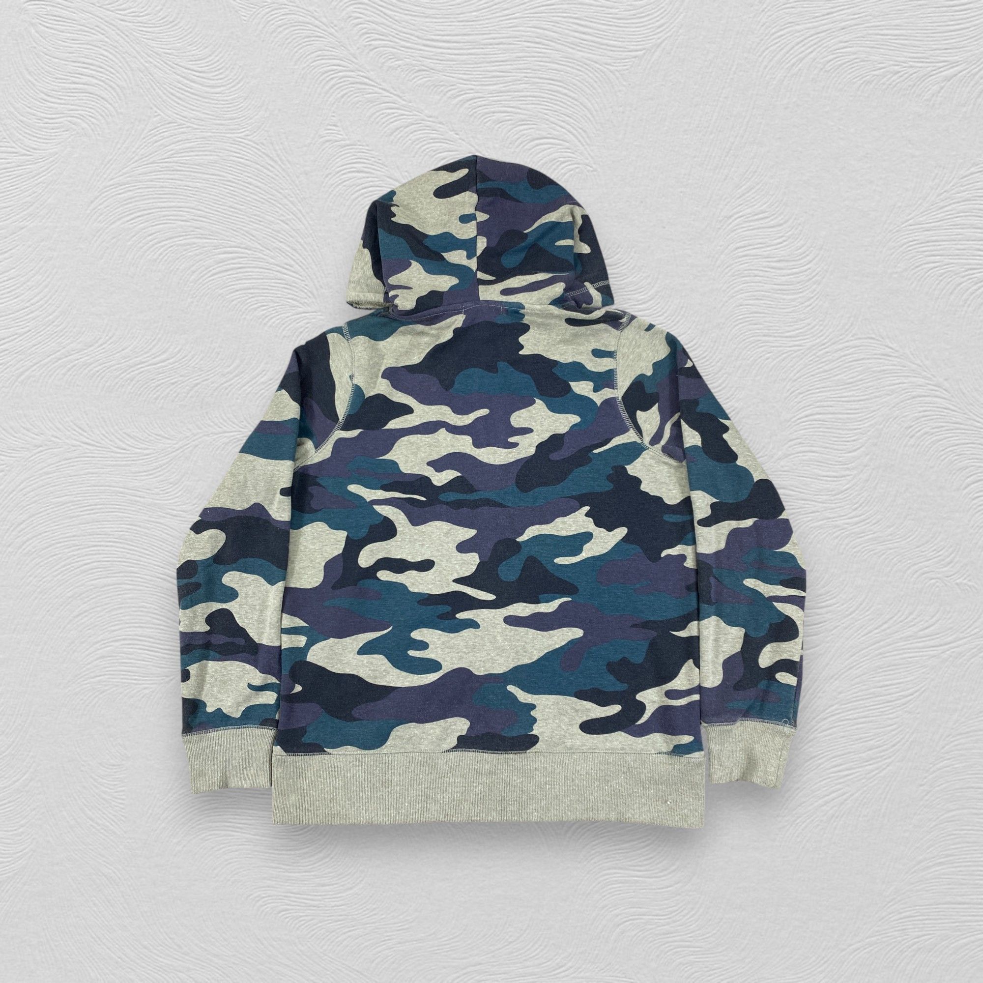 Japanese Brand MocoMoco by Backnumber Camo Zipper Hoodie - J489 Size US S / EU 44-46 / 1 - 2 Thumbnail