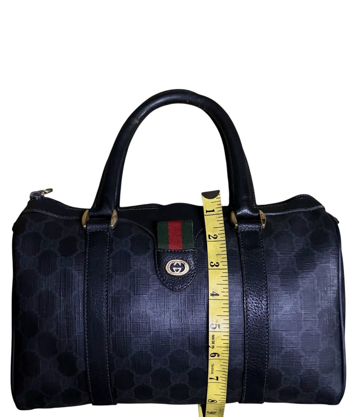Gucci Gucci Boston GG Monogram Black Leather Vintage Size ONE SIZE - 8 Thumbnail