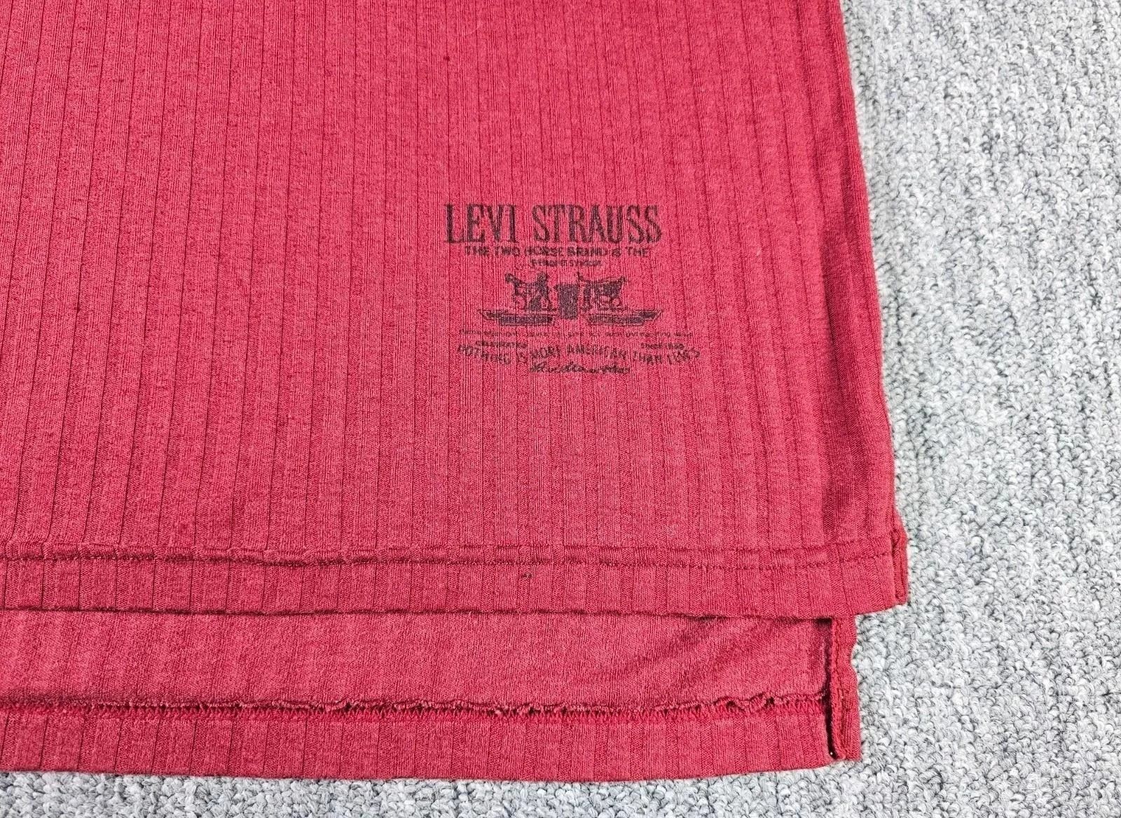 Levi's Vintage Levis Polo Shirt USA Made Burgundy Cotton Men L 90s Size US L / EU 52-54 / 3 - 5 Thumbnail