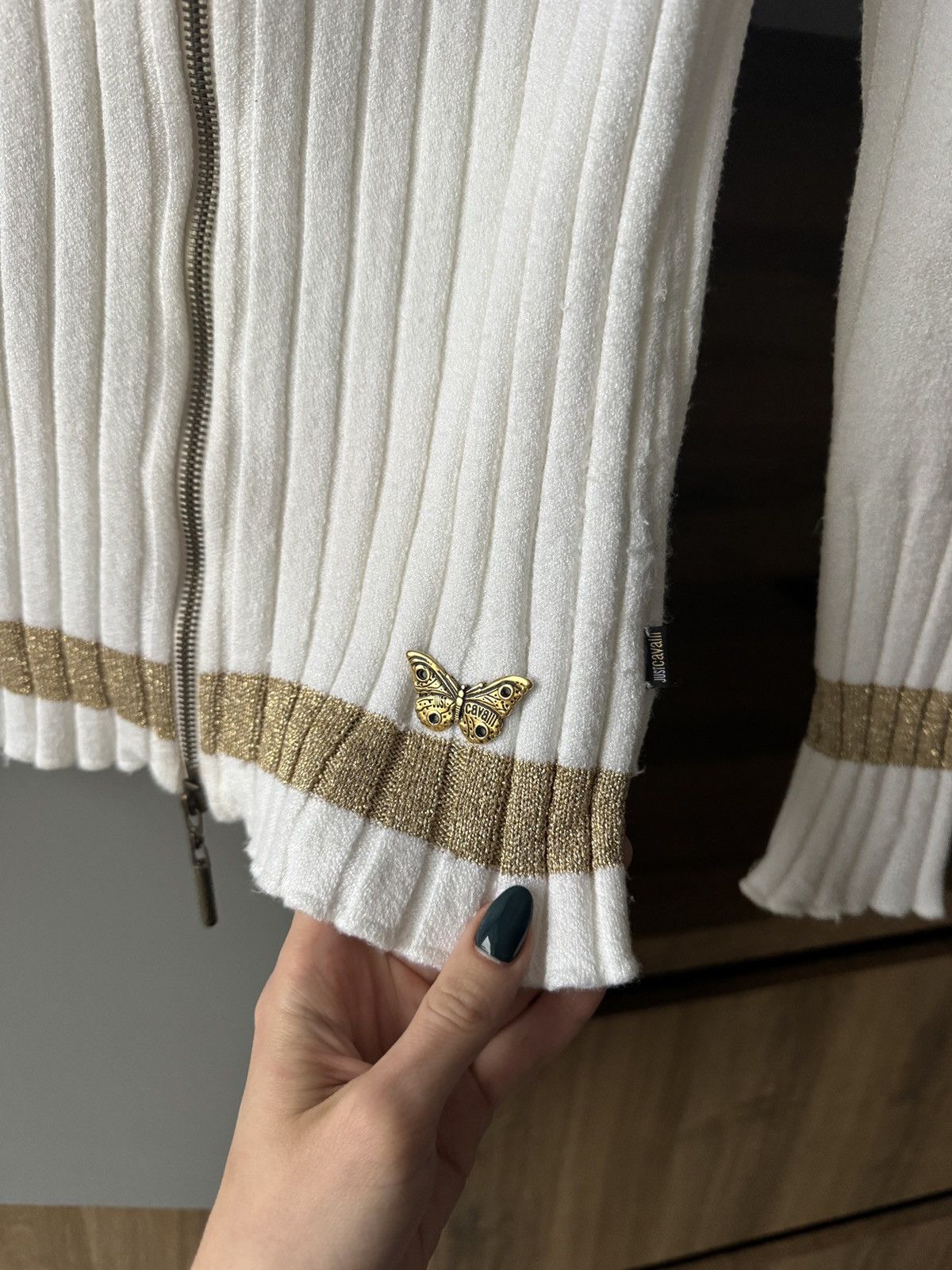 Just Cavalli Vintage Just Cavalli Knit Logo Embroidered Logo Zip Cardigan Size S / US 4 / IT 40 - 3 Thumbnail