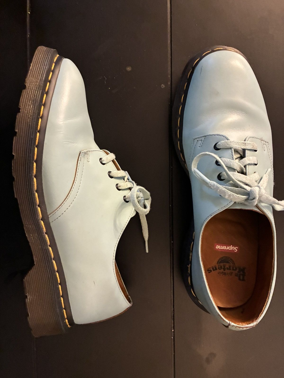 Dr. Martens × Supreme Doc Marten x Supreme Smith Powder Blue 1461 derby low boot Size US 9 / EU 42 - 2 Thumbnail
