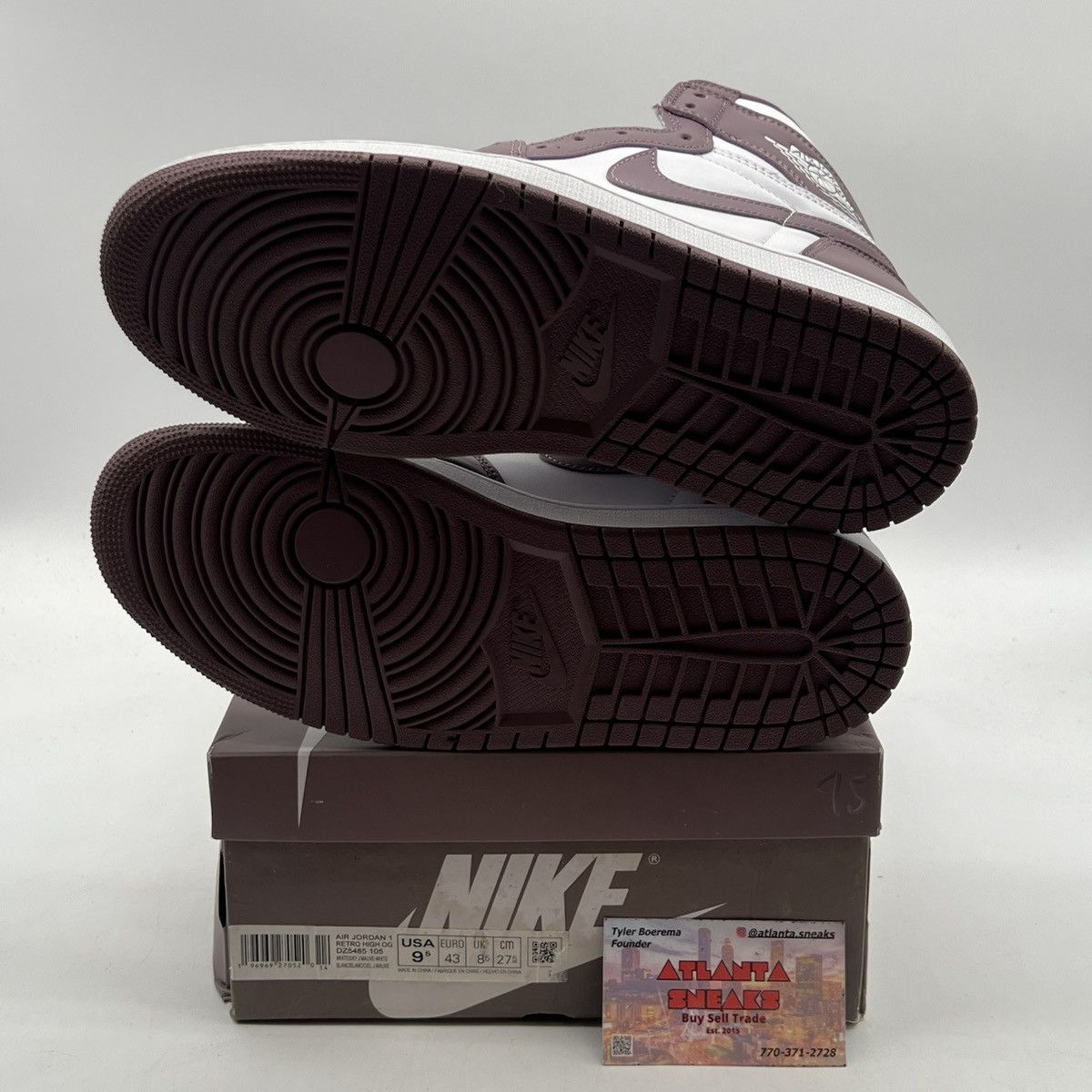 Nike Air Jordan 1 high mauve Size US 9.5 / EU 42-43 - 7 Thumbnail