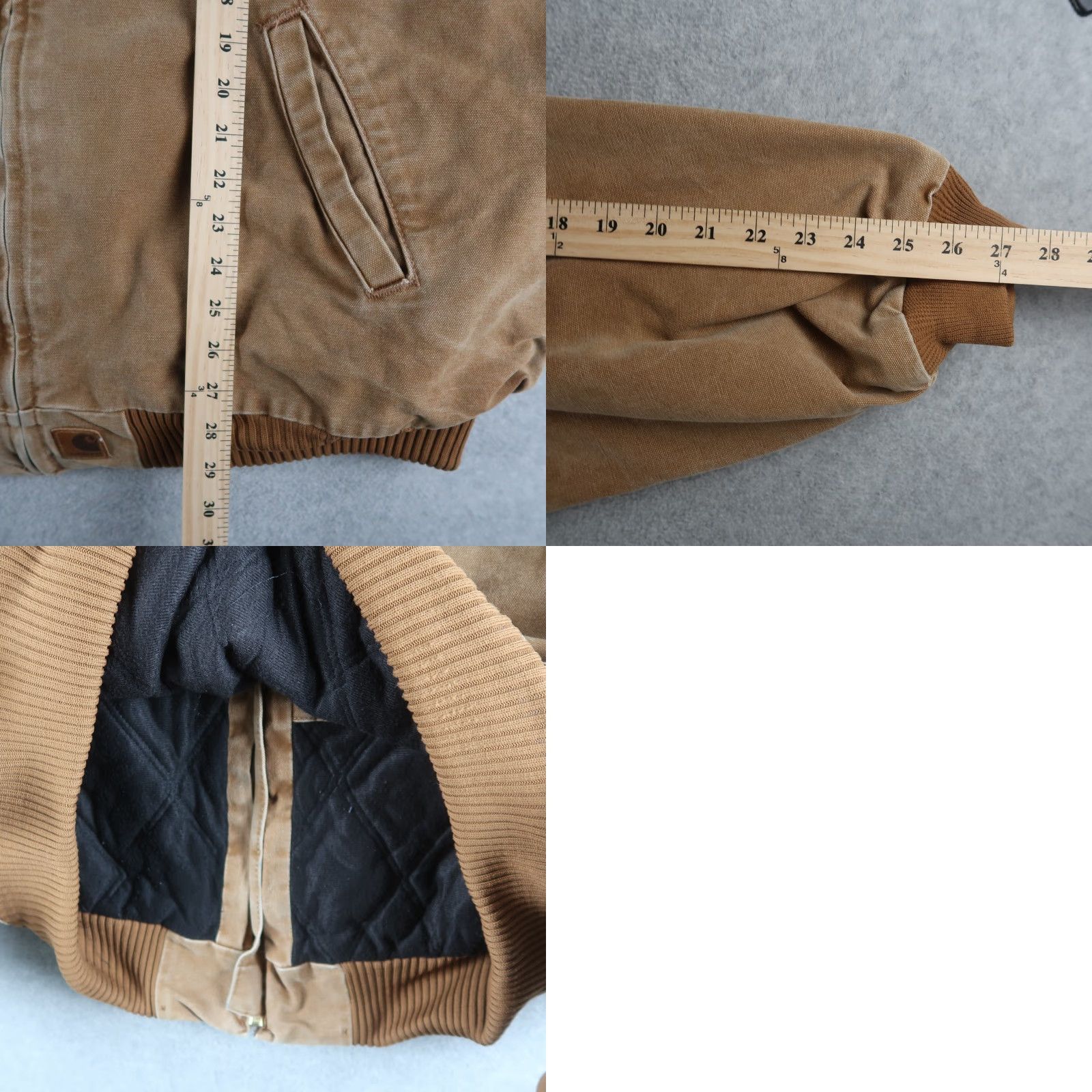 Carhartt VINTAGE Carhartt Santa Fe Quilt Lined Mens 2XL Tall Coat Brown Canvas J14 CML JACKET Bomber Jacket Workwear Winter Size US XXL / EU 58 / 5 - 9 Thumbnail