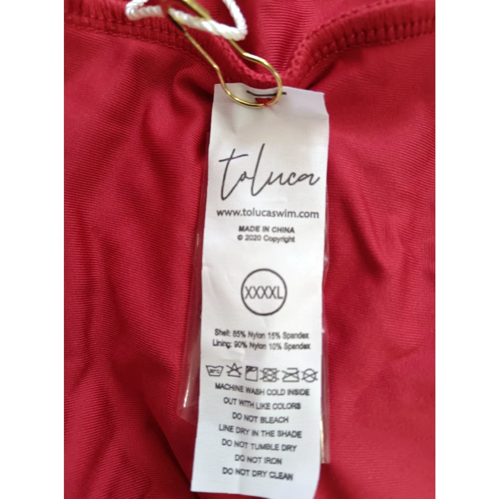 Triangl Toluca Berry One Piece Swimsuit 4XL Triangle Waist Wrap Open Tummy Nylon Spandex Solid Women Beach Swimwear Size ONE SIZE - 5 Thumbnail