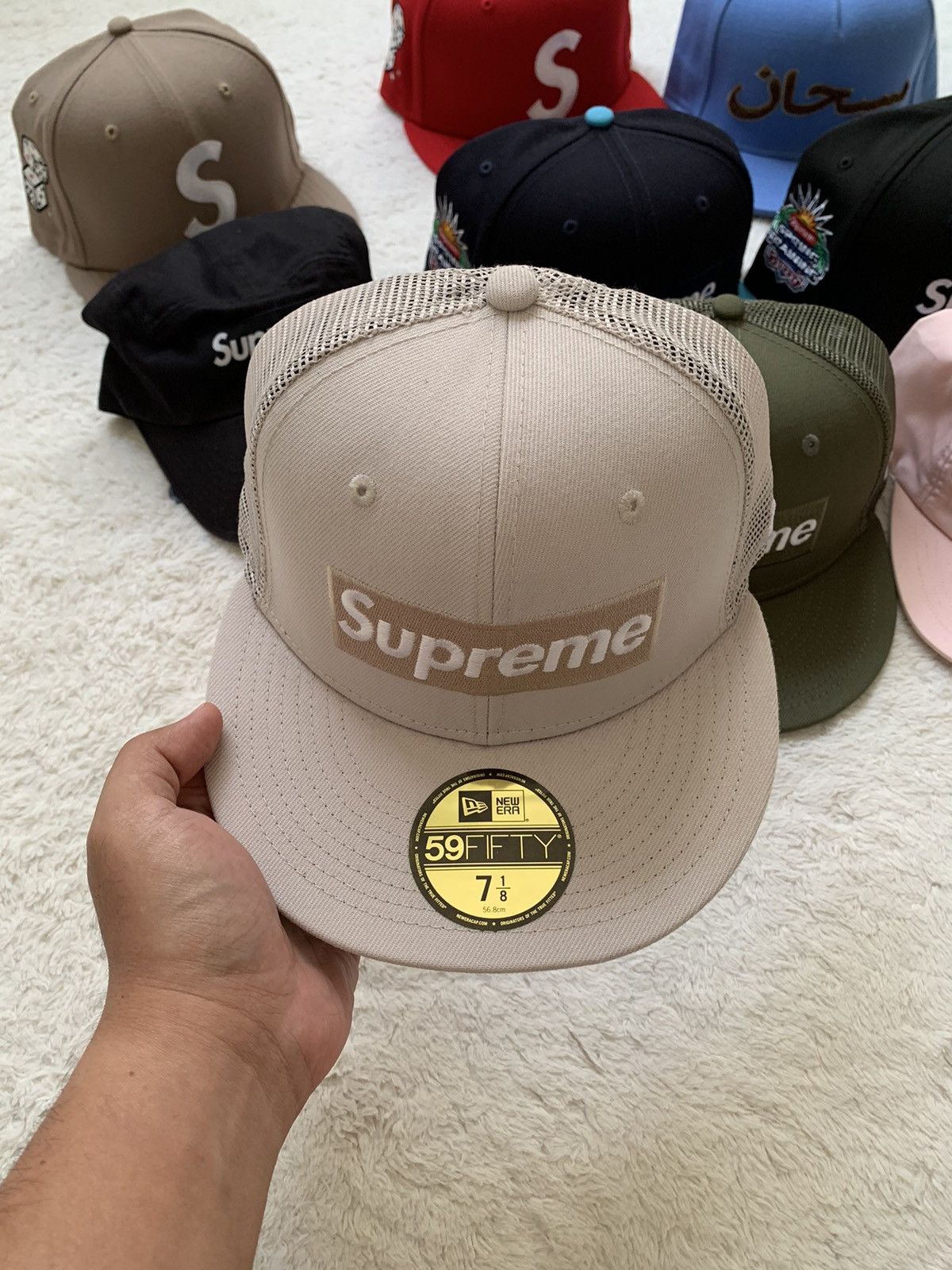 New Era × Supreme Supreme X New Era Box Logo Mesh SS23 Size 34 - 2 Thumbnail