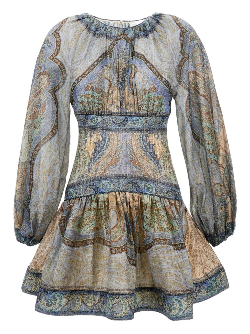 Zimmermann WANDERLUST COTTON AND SILK MINI DRESS Size M / US 6-8 / IT 42-44 - 1 Thumbnail