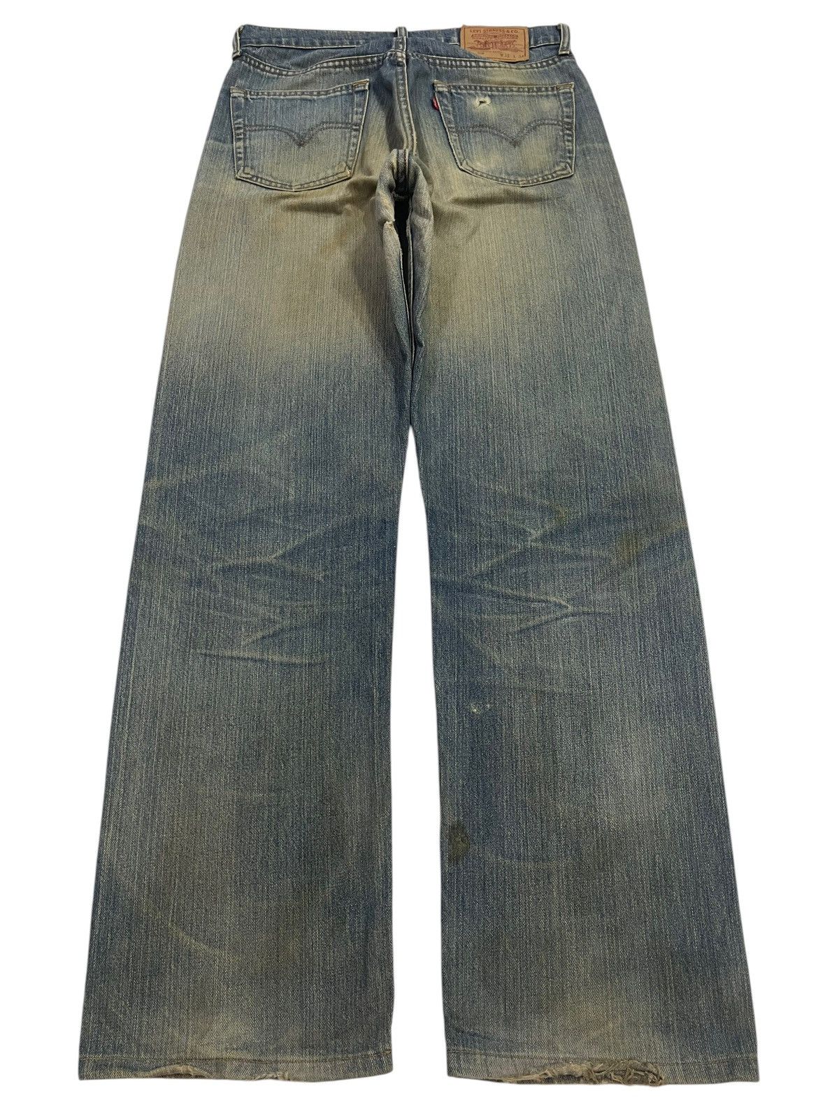 Levi's Vintage 90s Levis 512 Mud Wash Distress Style Loose Jeans Size US 31 - 2 Thumbnail