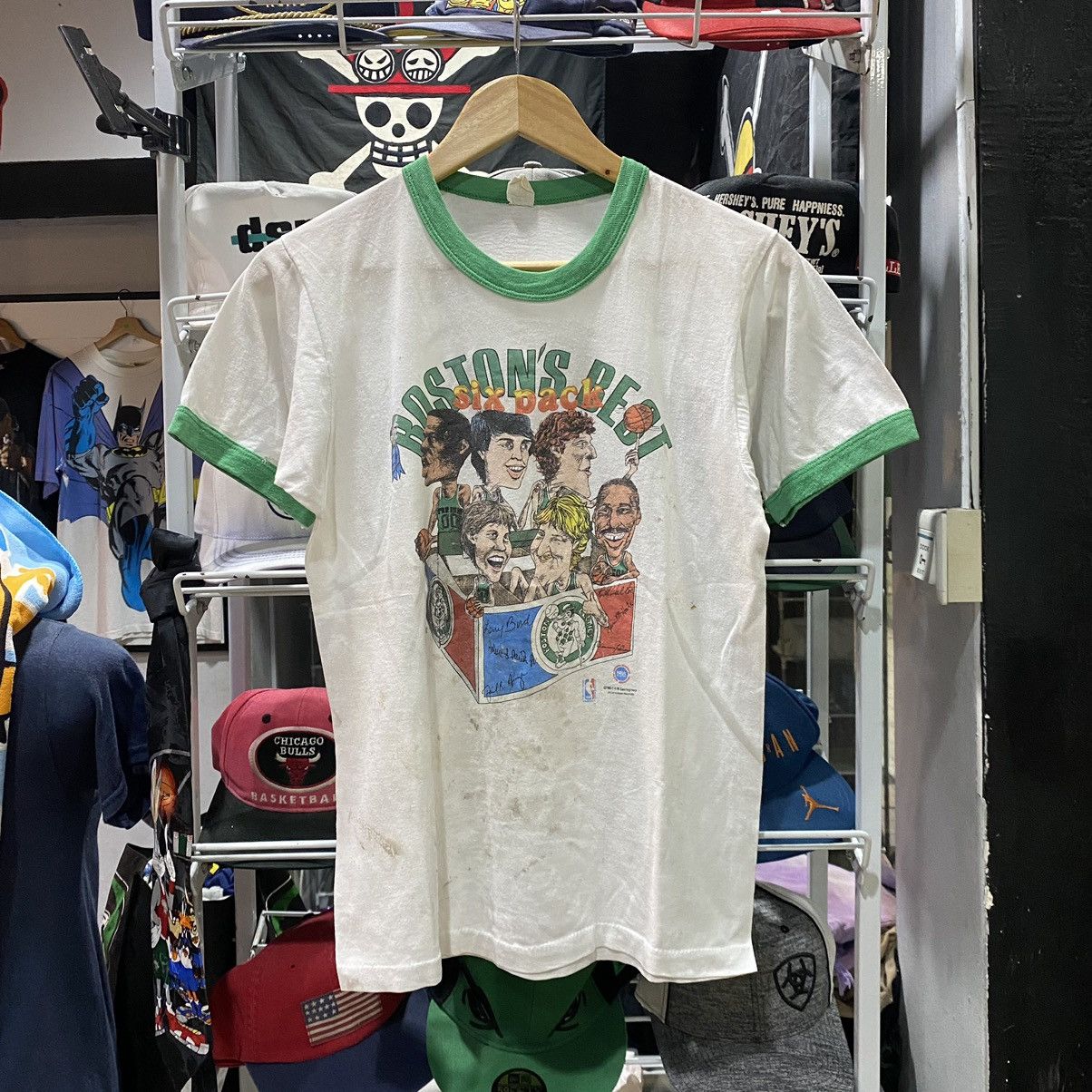 Vintage 1986 NBA Boston’s Best Six Pack t-shirt