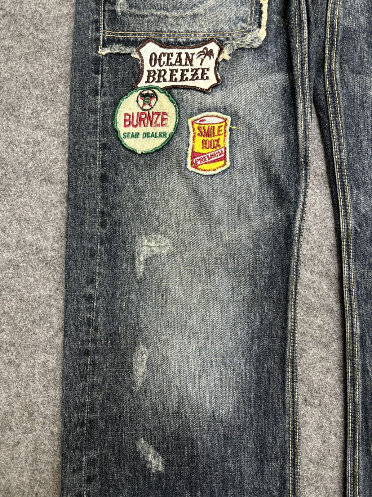 Japanese Brand × Seditionaries 💥Flare💥Insane Urban Craft Unfinishd Edge Distrssd Denim F475 Size US 34 / EU 50 - 7 Thumbnail