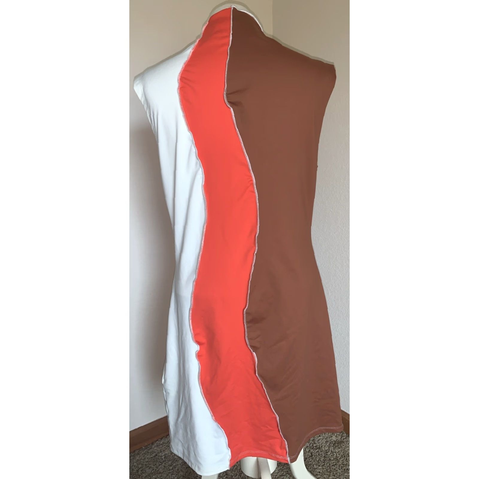 Shein NWT SheIn Tank Dress Women XL Multicolor Knee Length Sleeveless High Neck Stretch Casual Size XL / US 12-14 / IT 48-50 - 8 Thumbnail