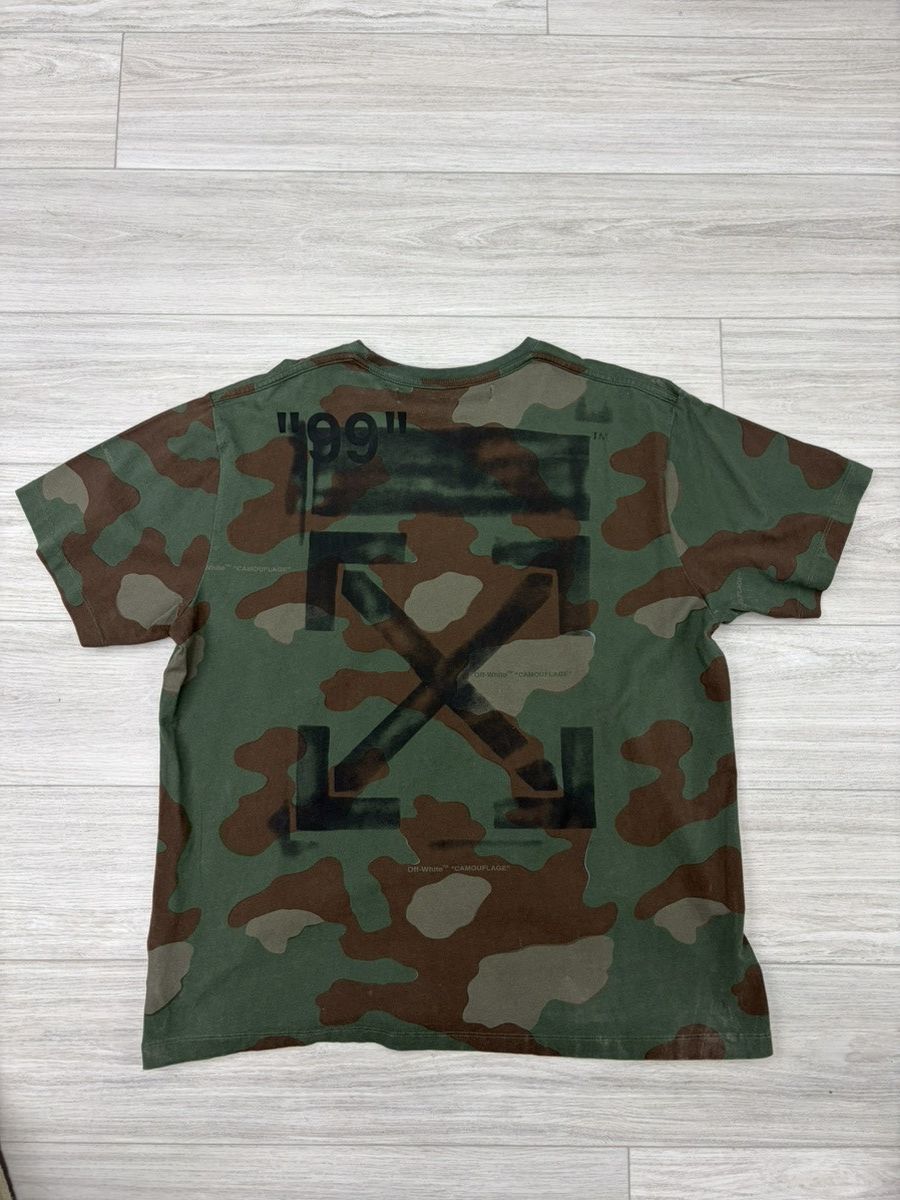 Off-White Off White Oversized Diag Stencil Tee Camo Size US M / EU 48-50 / 2 - 2 Thumbnail