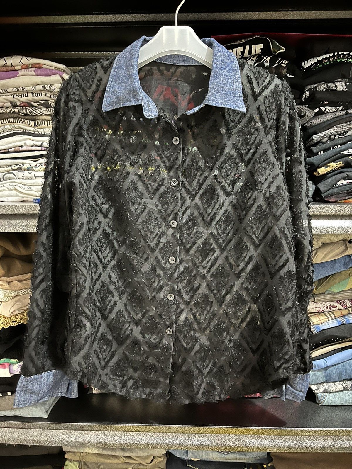 Designer × Japanese Brand Undefined mesh fur shirt Size S / US 4 / IT 40 - 1 Thumbnail