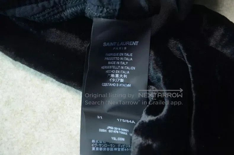 Hedi Slimane Saint Laurent SLP Black Velvet Casual Pants. Size US 30 / EU 46 - 7 Thumbnail