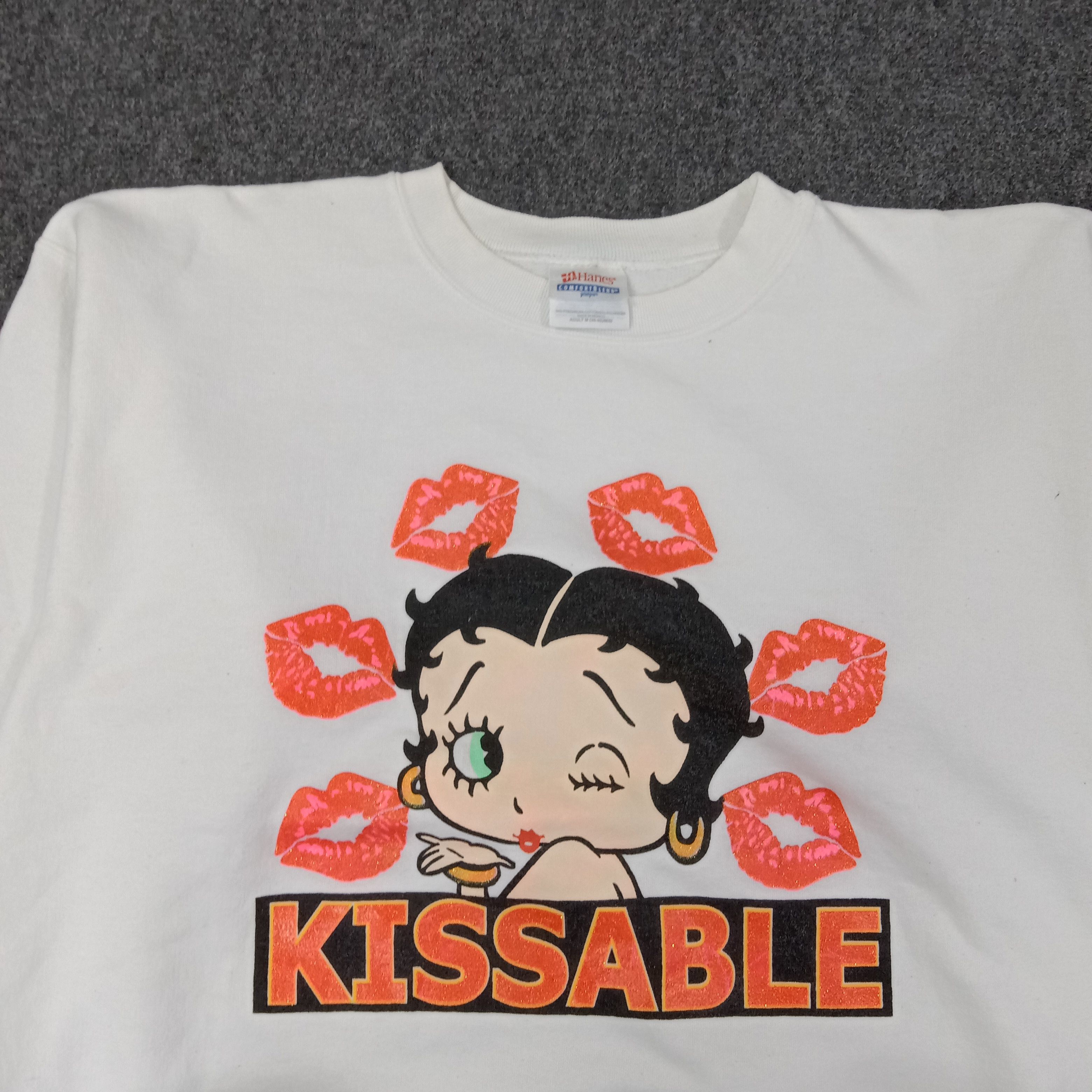 Other Vintage 90's Betty Boop Kissable American Sweatshirt C238N2 Size US M / EU 48-50 / 2 - 2 Thumbnail